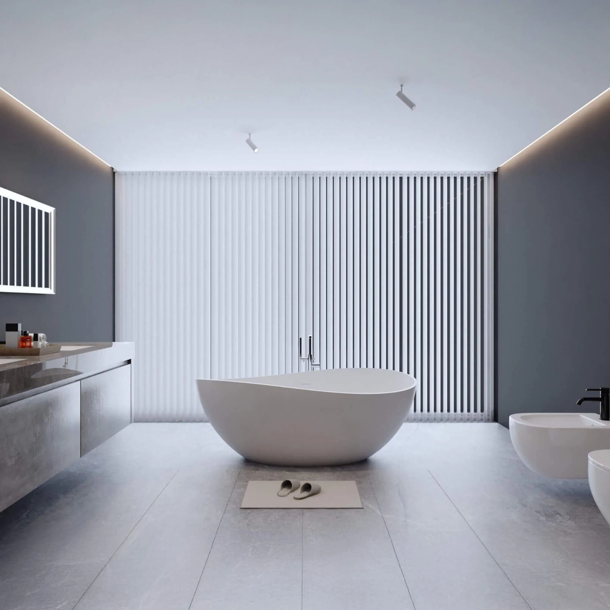 Alora Prestige Luxury 63-Inch Matte White Freestanding Soaking Bathtub With Overflow And Pop-Up Drain (SAK56140) - Image 7
