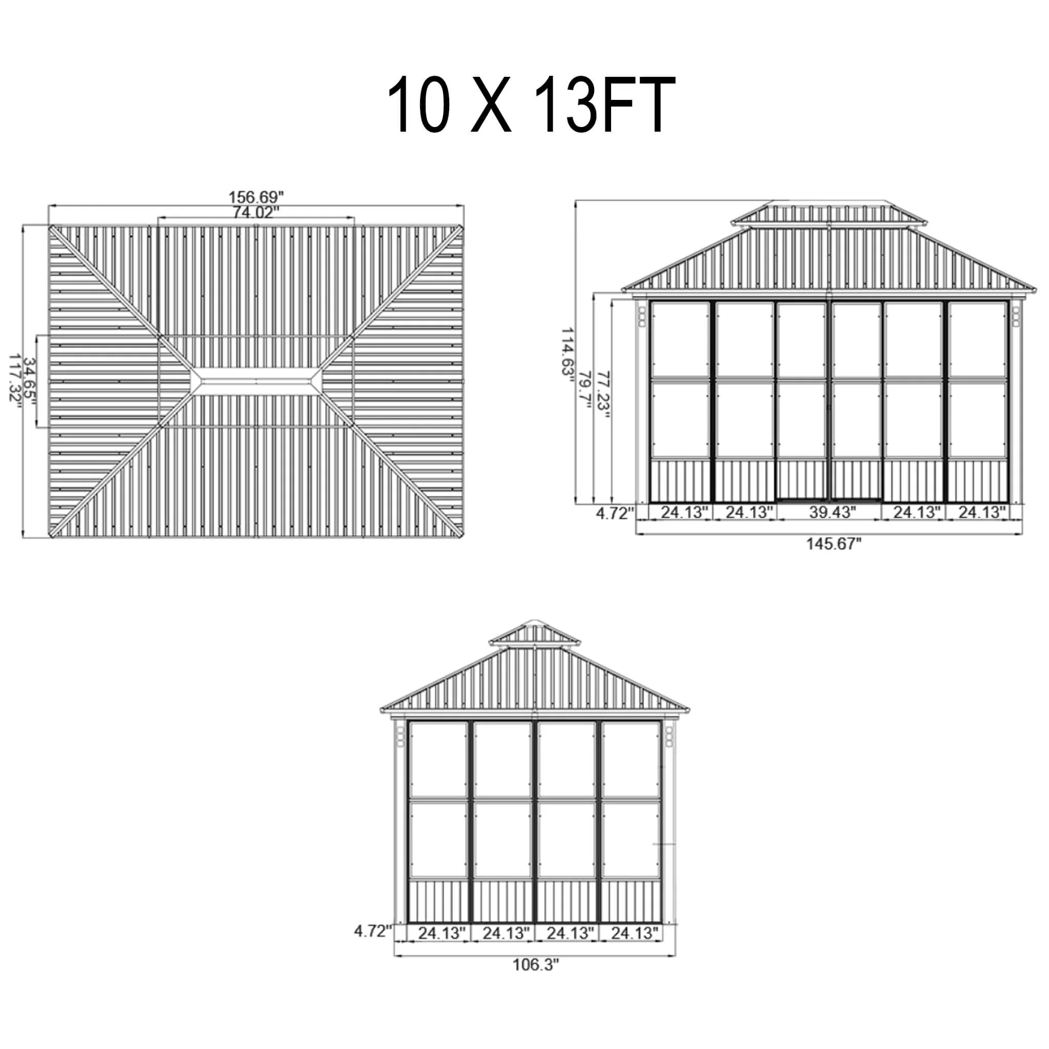 Alora Oasis Luxury Heavy-Duty Hardtop Sunroom With Aluminum Frame And LED Lights (SAK79102) - Image 16