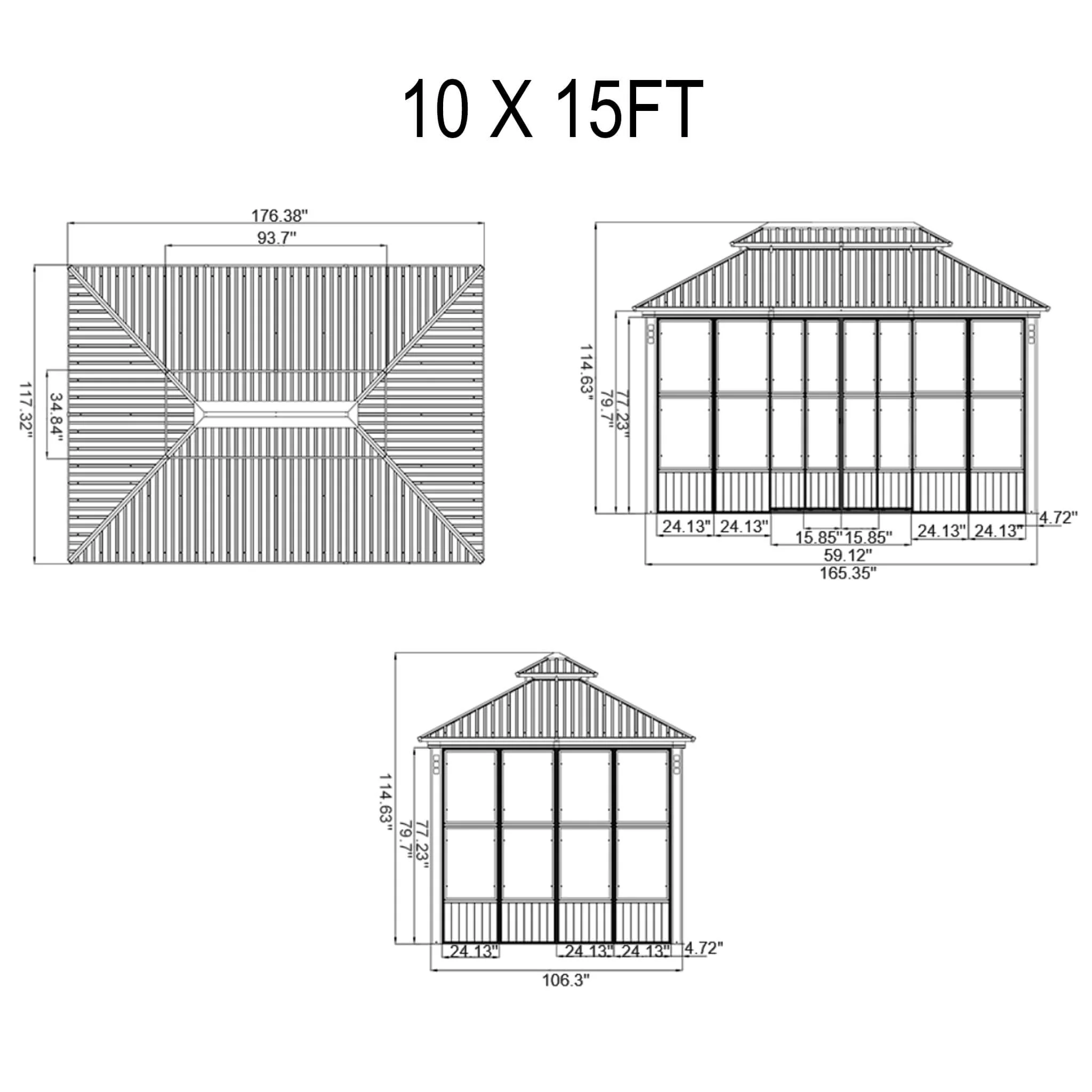 Alora Oasis Luxury Heavy-Duty Hardtop Sunroom With Aluminum Frame And LED Lights (SAK79102) - Image 17