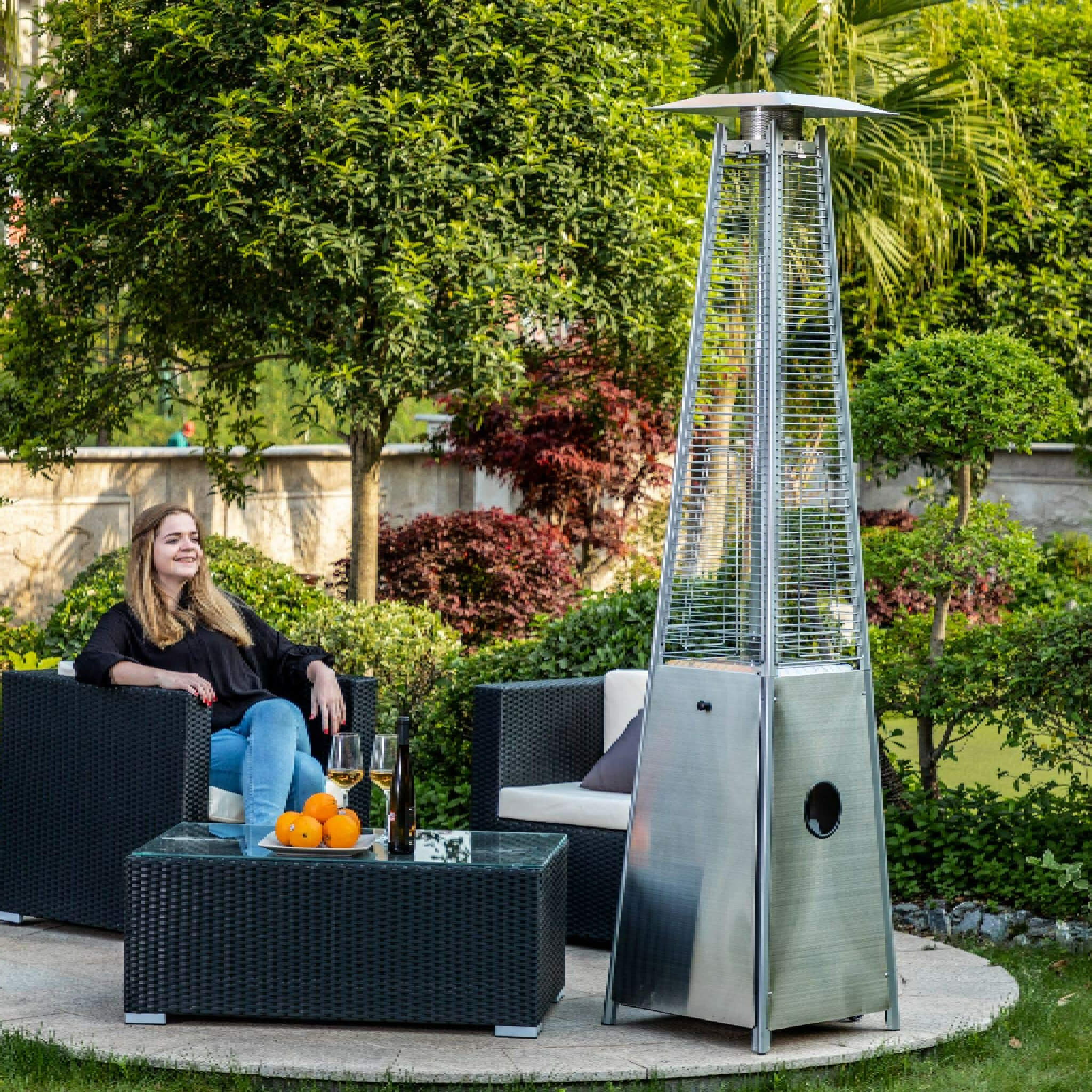 Alora Premium Commercial 40K BTU Stainless Steel Quartz Glass Tube Patio Heater (SAK67412) - Image 3