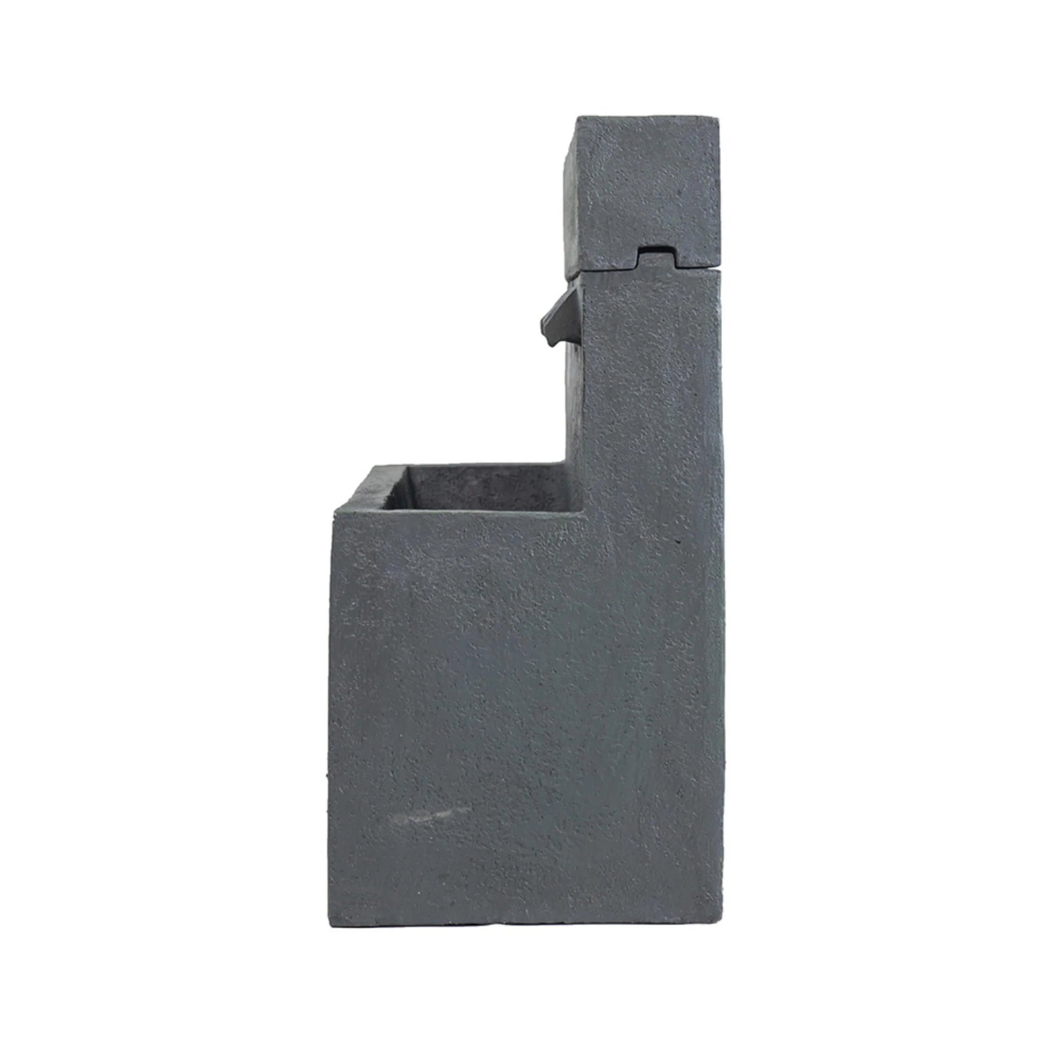 Alora Premium Outdoor Contemporary Modern Rectanglar Decorative Water Fountain, Gray (SAK09215) - Image 6