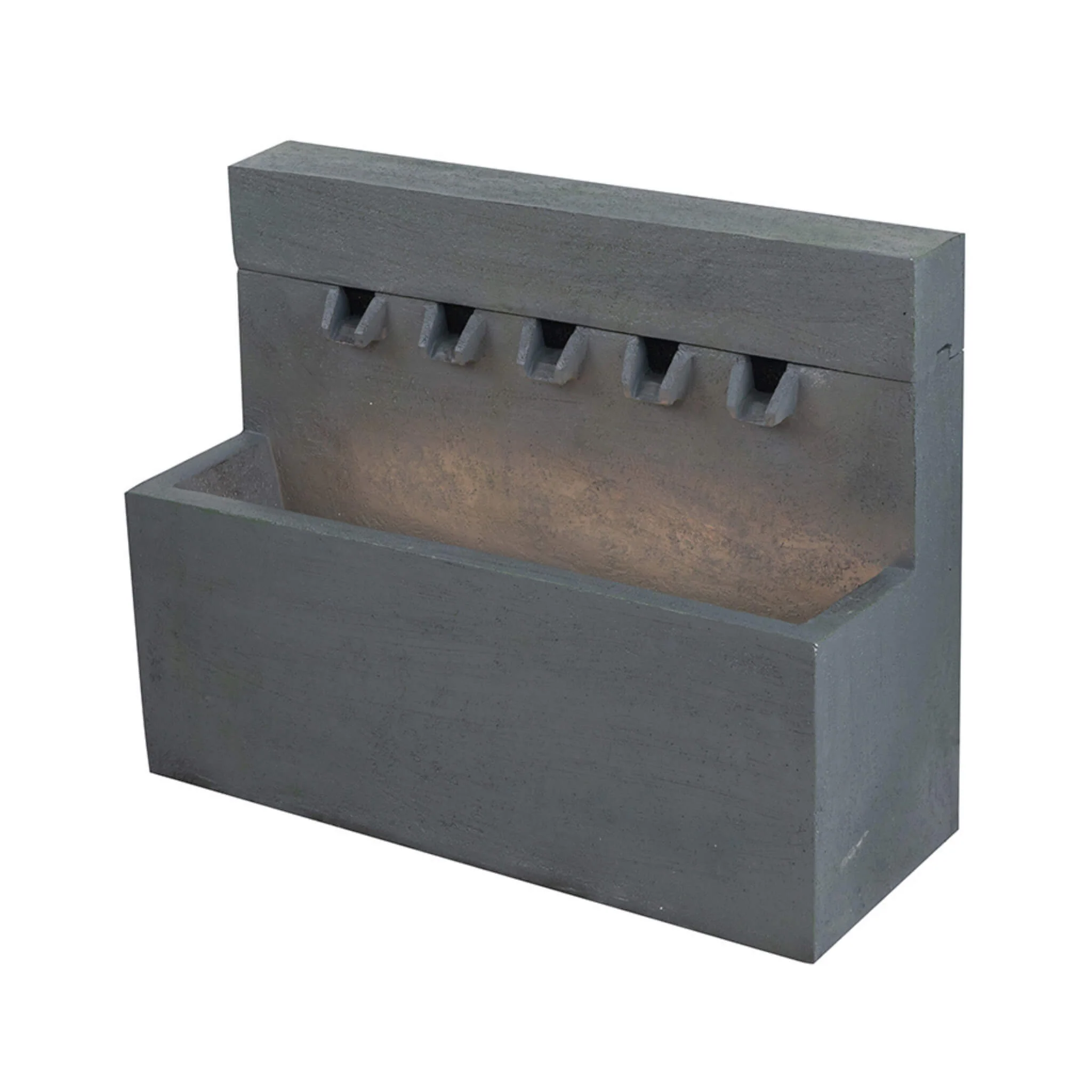 Alora Premium Outdoor Contemporary Modern Rectanglar Decorative Water Fountain, Gray (SAK09215) - Image 7