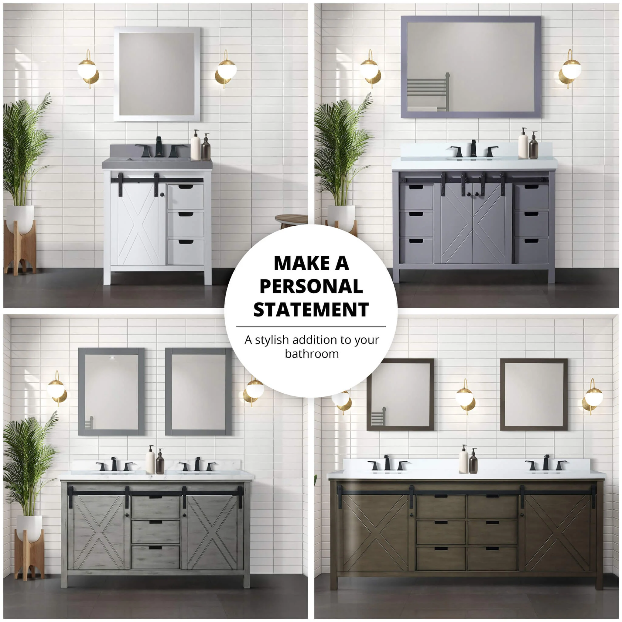 Alora White Bathroom Vanity With Gray Quartz Top And Faucet Set (SAK19470) - Image 6