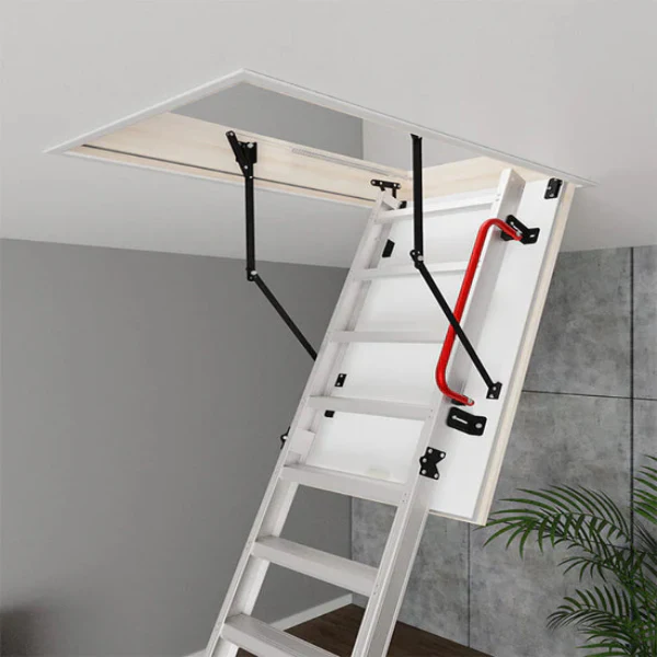 Aluminum Aesthetic Attic Ladder - 47in x 23.5in - Image 3