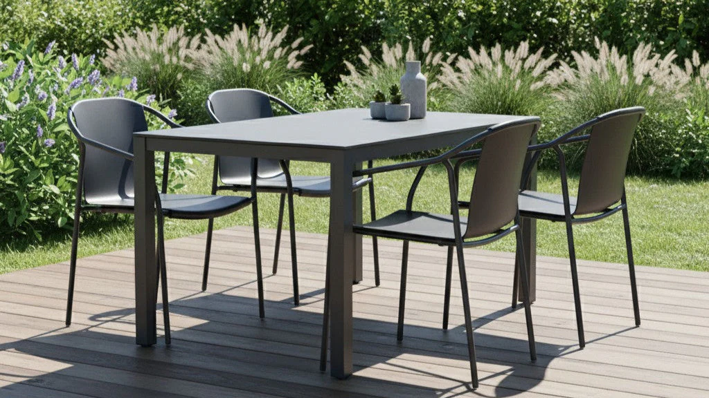 Aluminum Outdoor Arm Chair - Set of 4 - Rodi - Image 2