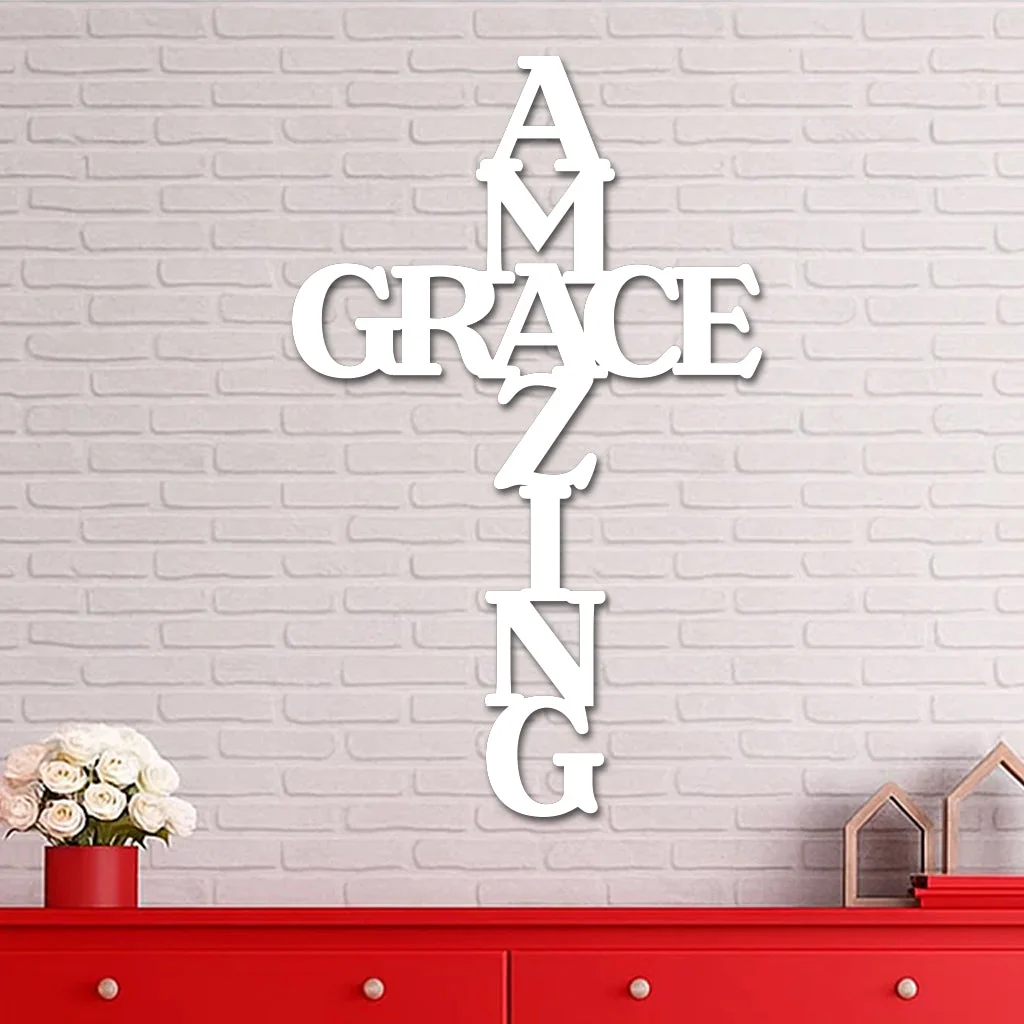 Amazing Grace Cross Sign - Image 2