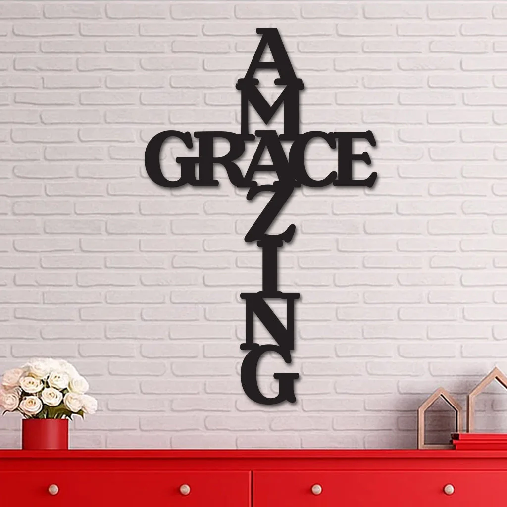 Amazing Grace Cross Sign - Image 3