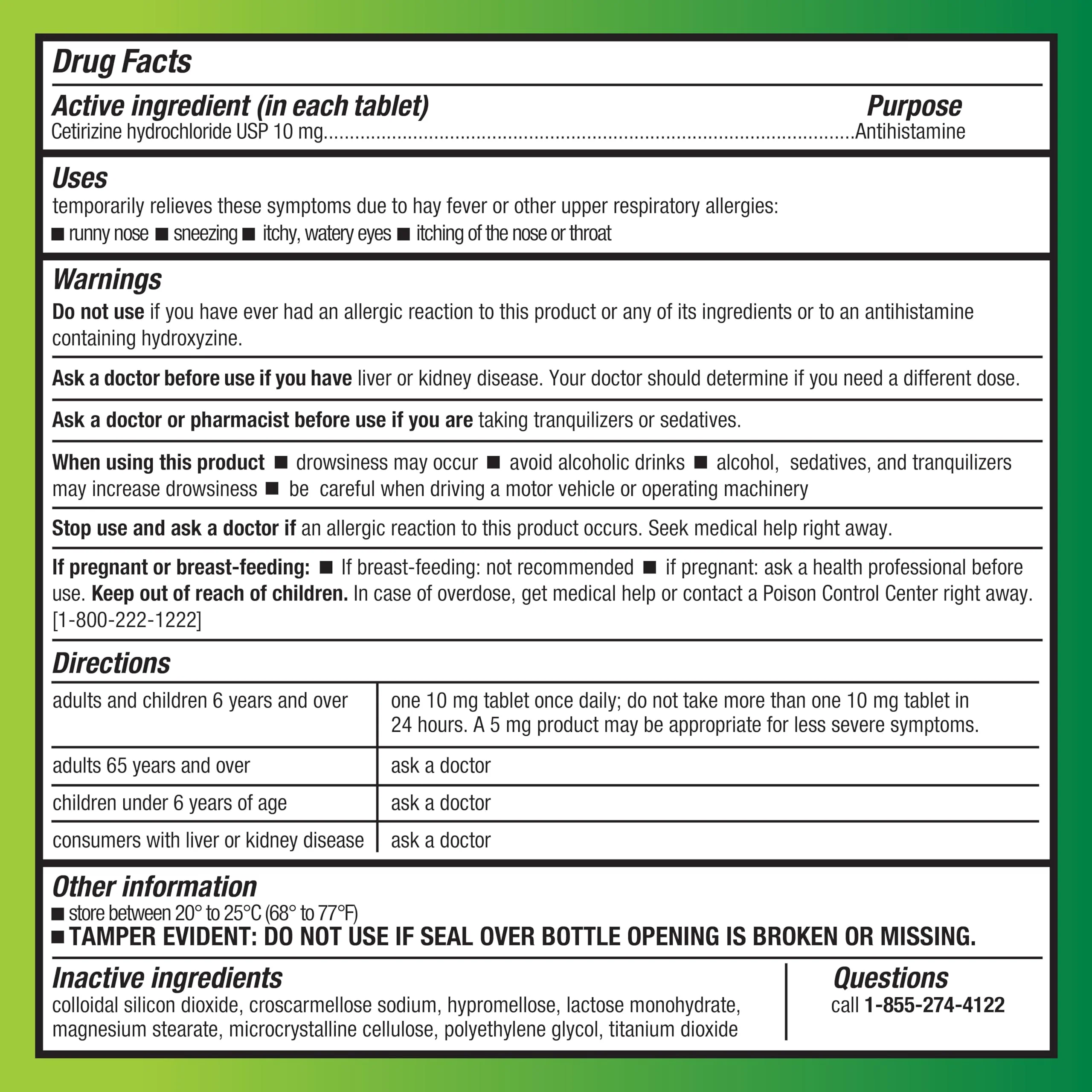 Amazon Basic Care All Day Allergy, Cetirizine Hydrochloride Tablets, 10 mg, Antihistamine, 90 Count (Packaging may vary) - Image 5