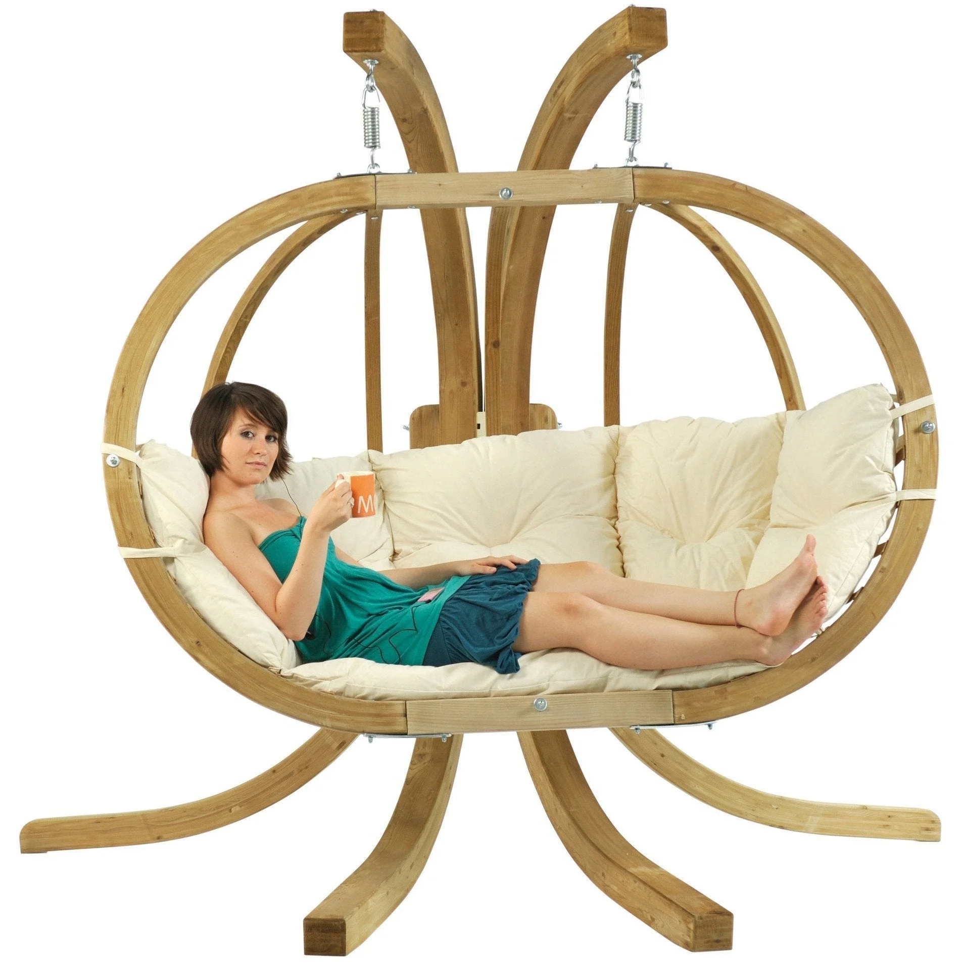 Amazonas Globo Royal Double Seater Hanging Chair with Cushions & Stand Set - Image 7