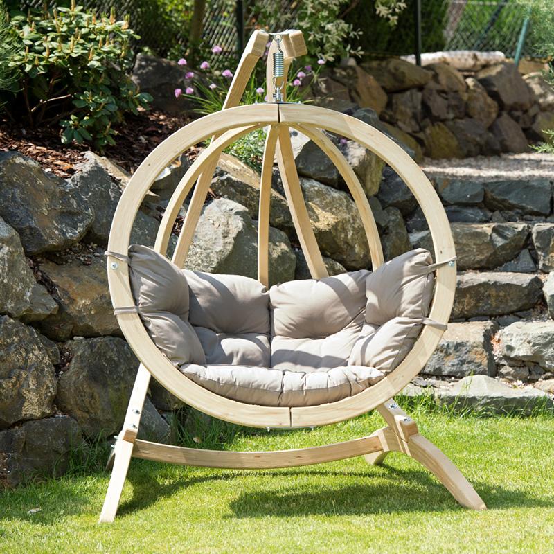 Amazonas Globo Single Taupe Hanging Chair - (Weatherproof) - Image 3