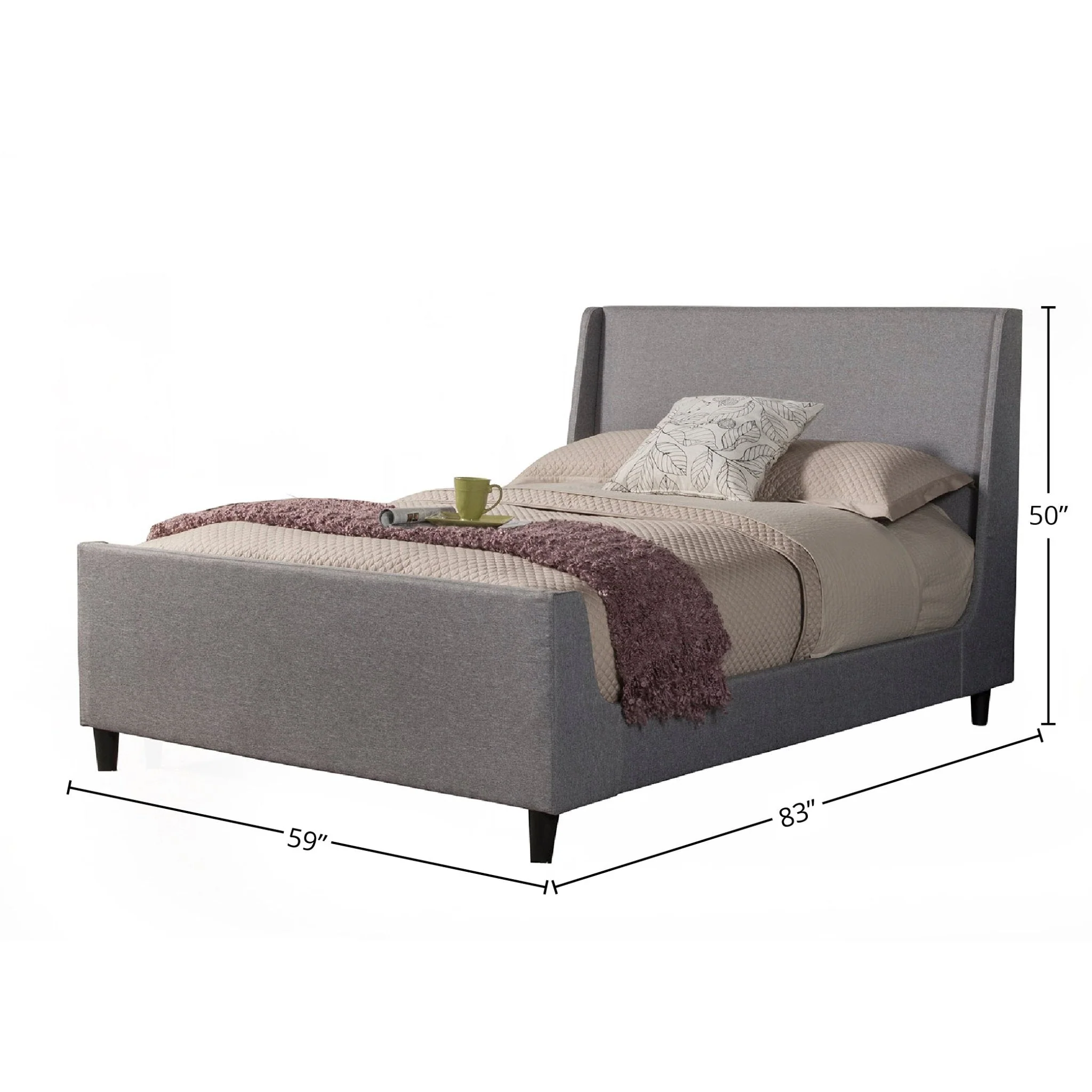 Amber Bed, Grey Linen - Image 10