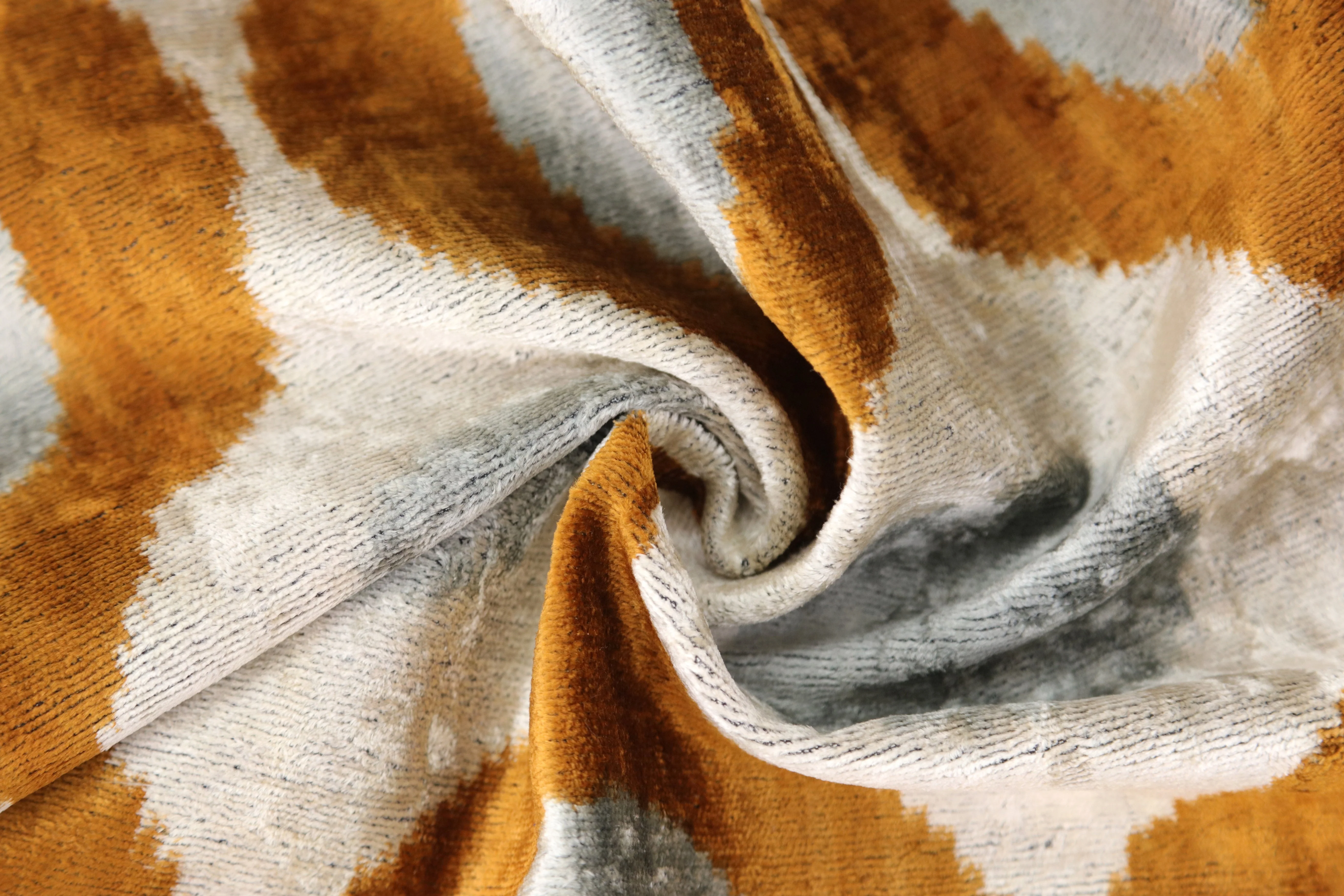 Amber Gray Silk Velvet Pillow – 16x16 Handmade Luxury Geometric Cushion - Image 7