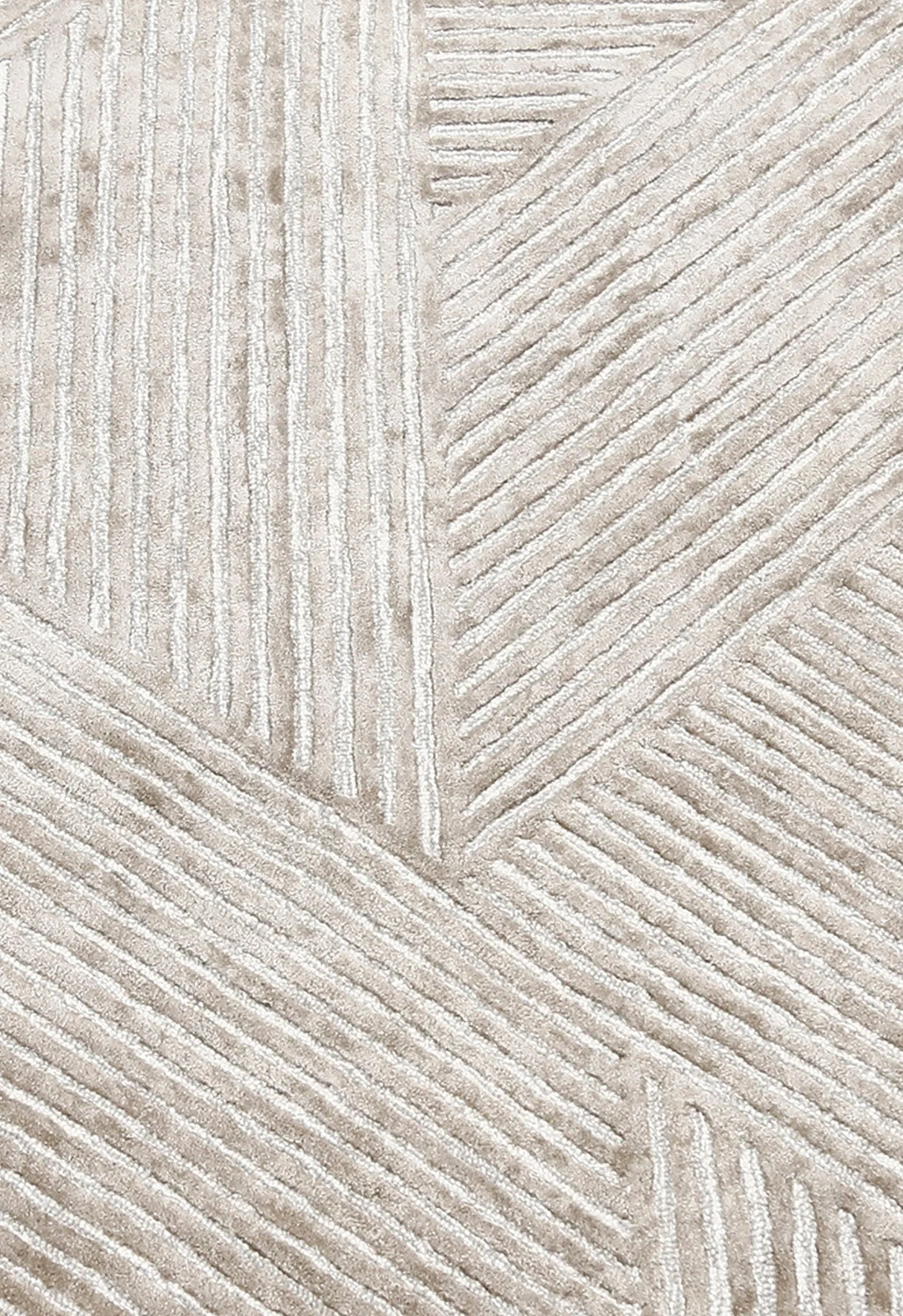 Amber Modern Geometrical Beige Hand Tufted Wool Rug - Image 5