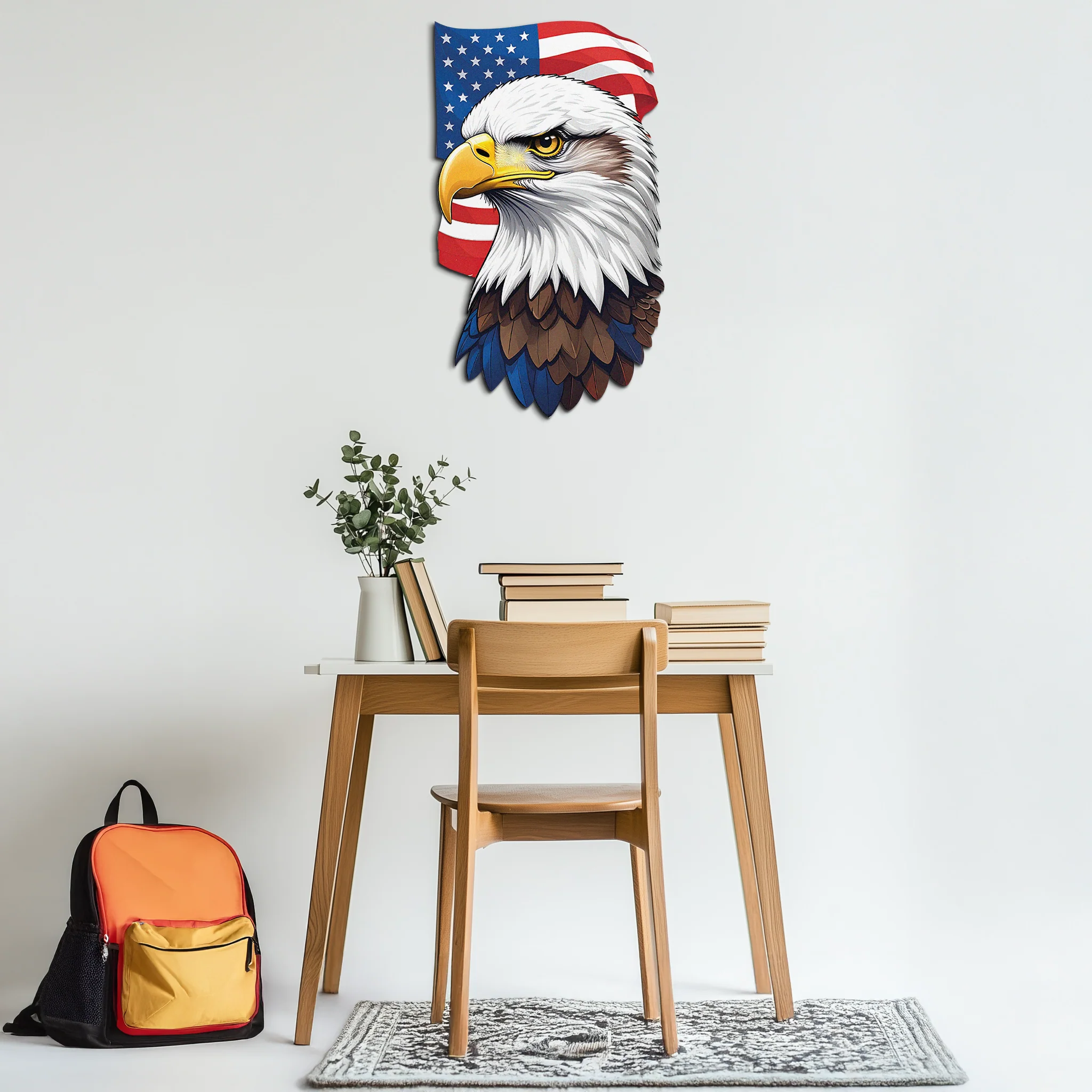 American Eagle Metal Wall Art – Patriotic UV Printed Decor-KAFUVM003 - Image 8