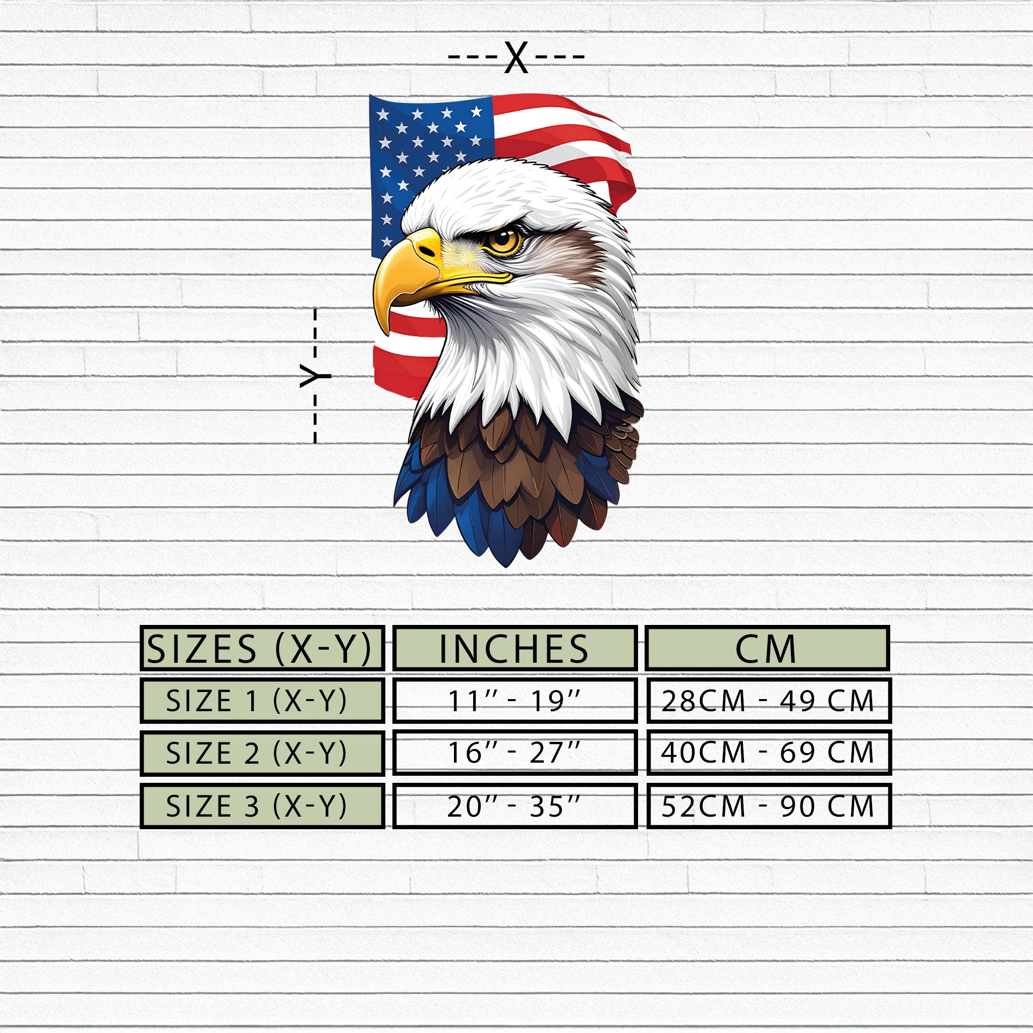 American Eagle Metal Wall Art – Patriotic UV Printed Decor-KAFUVM003 - Image 9