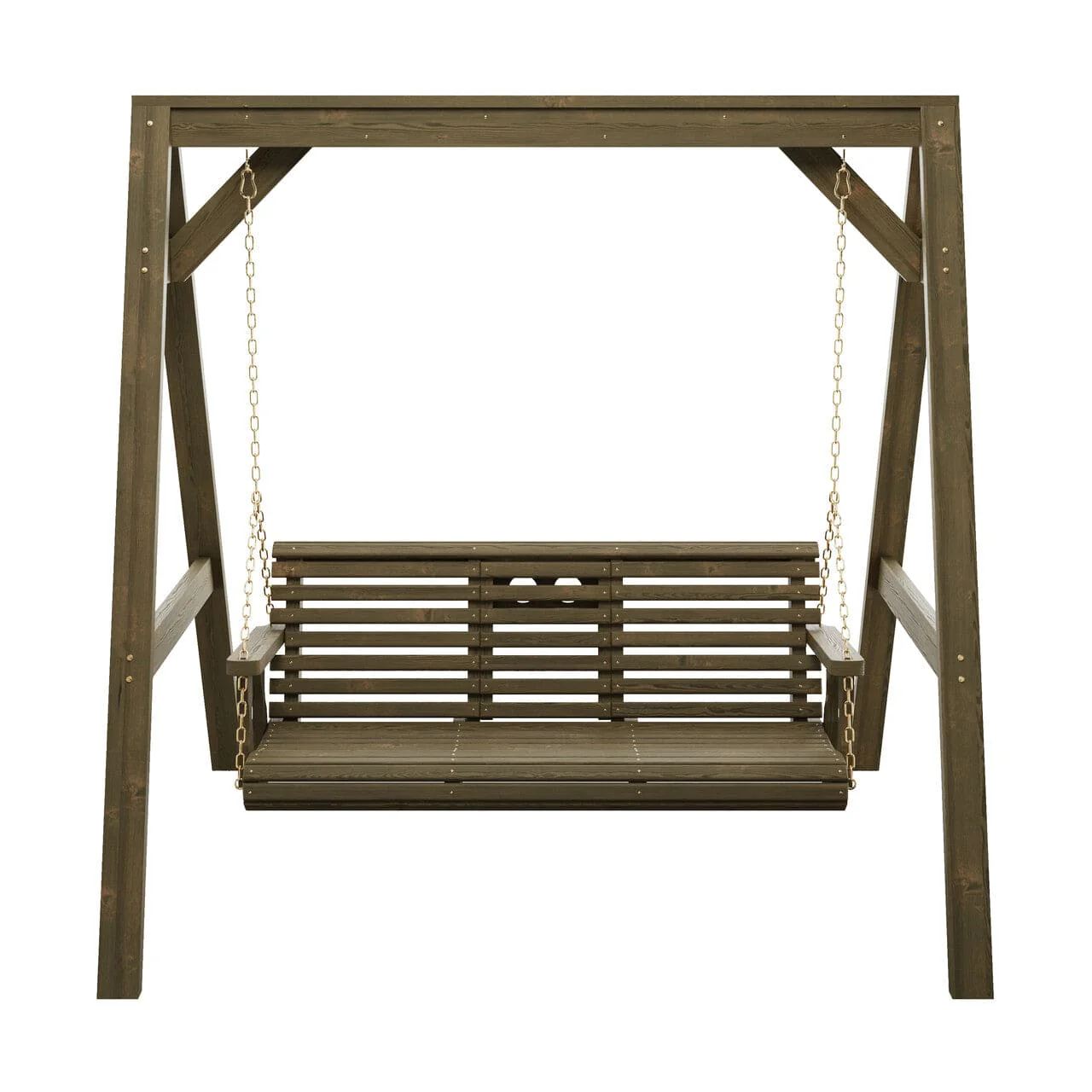 Amish Casual Console Porch Swing with A-Frame Stand - Image 4