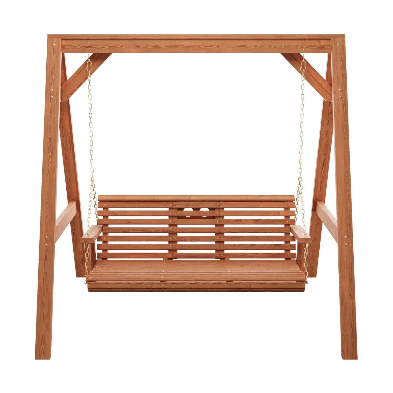 Amish Casual Console Porch Swing with A-Frame Stand - Image 5