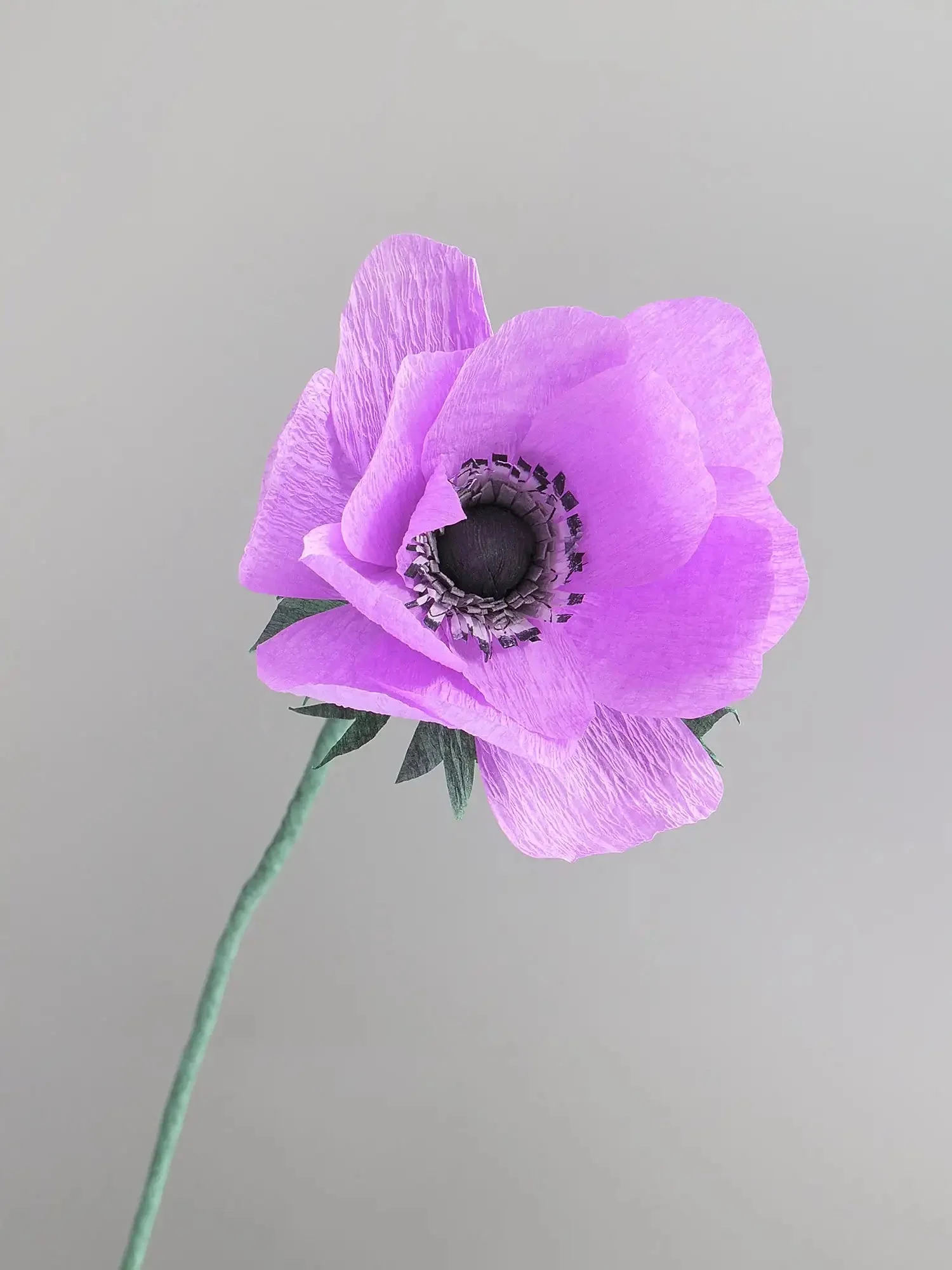 Anemone Single Stem | Handcrafted Paper Flower - Image 4