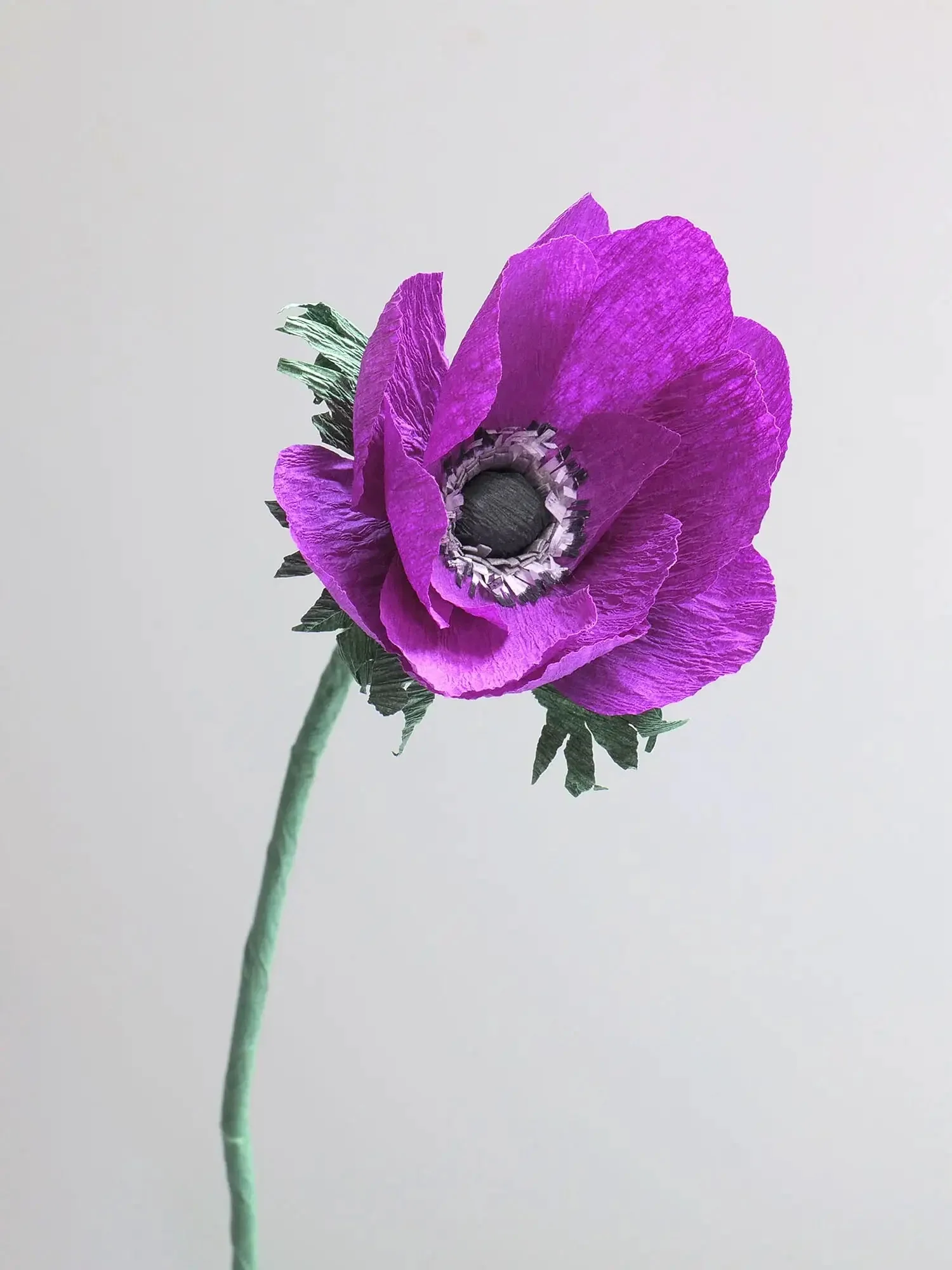Anemone Single Stem | Handcrafted Paper Flower - Image 5