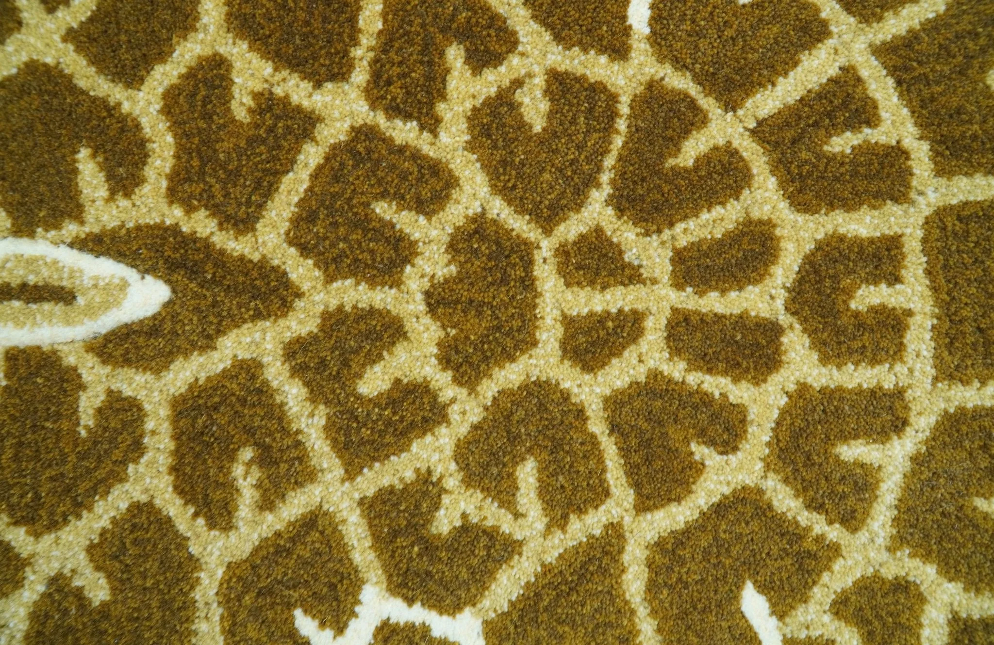 Animal Giraffe Brown Hand Tufted 3x5 Wool Area Rug - Image 4