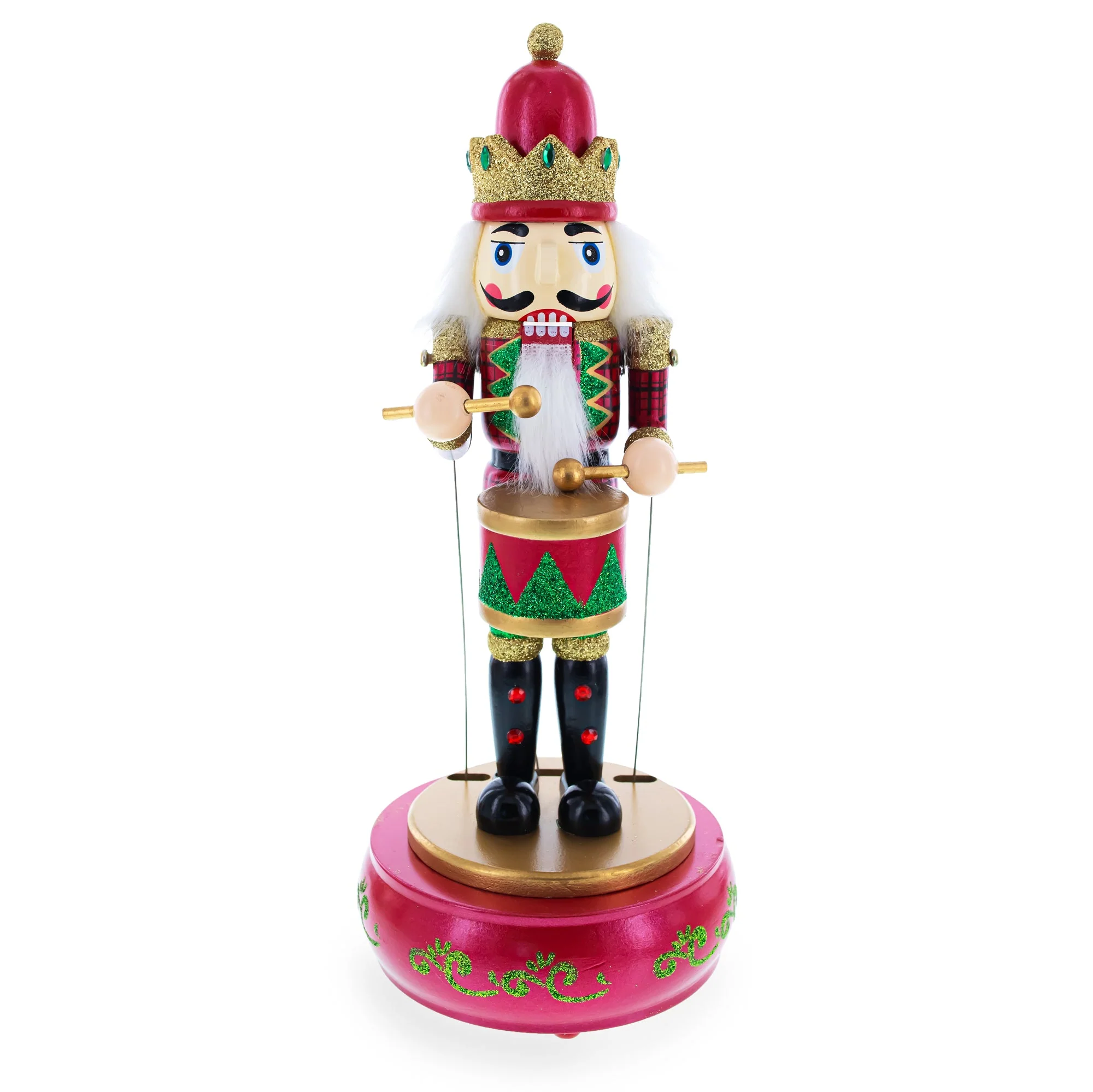 Animated Nutcracker the Drummer Musical Figurine 13 Inches - Image 3