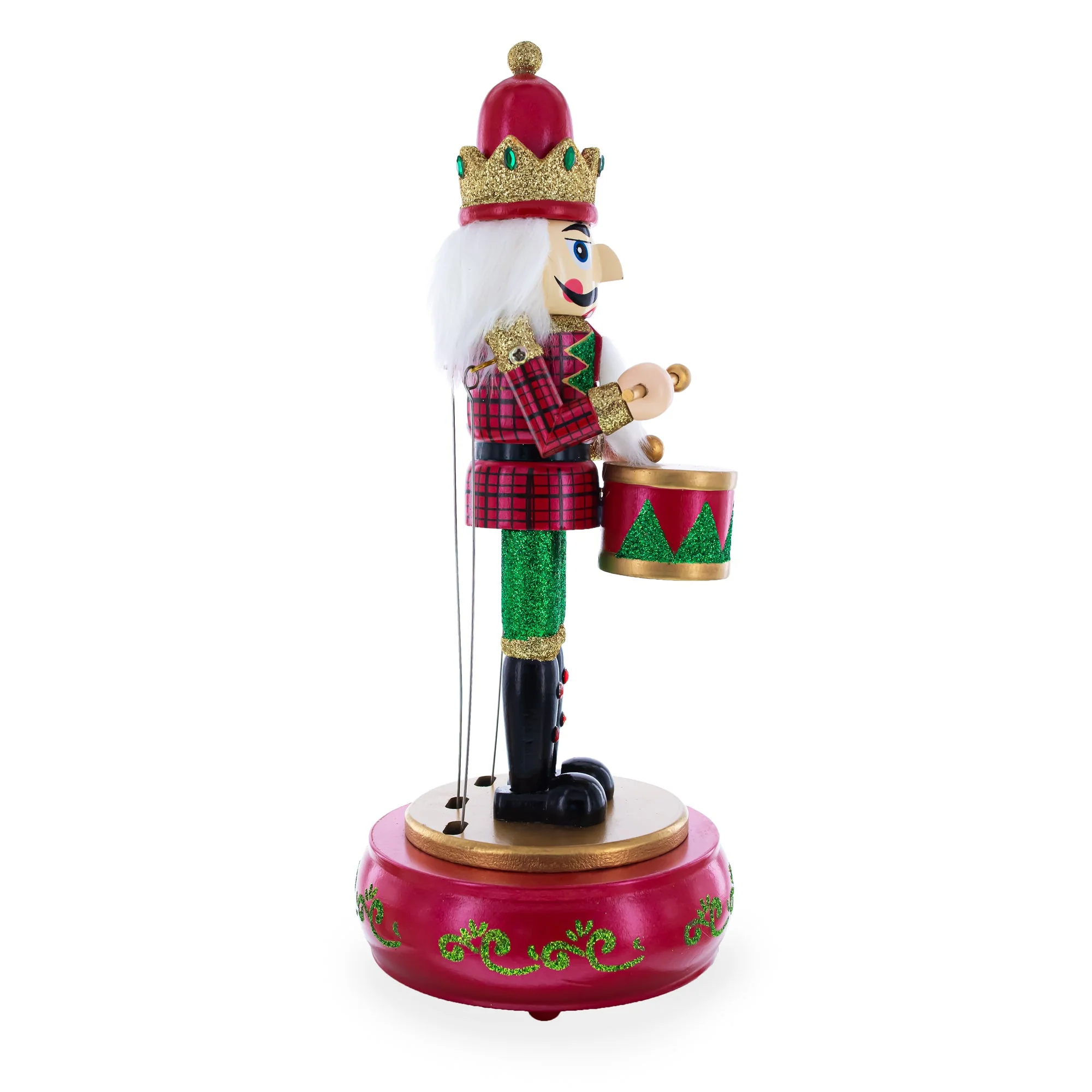 Animated Nutcracker the Drummer Musical Figurine 13 Inches - Image 4