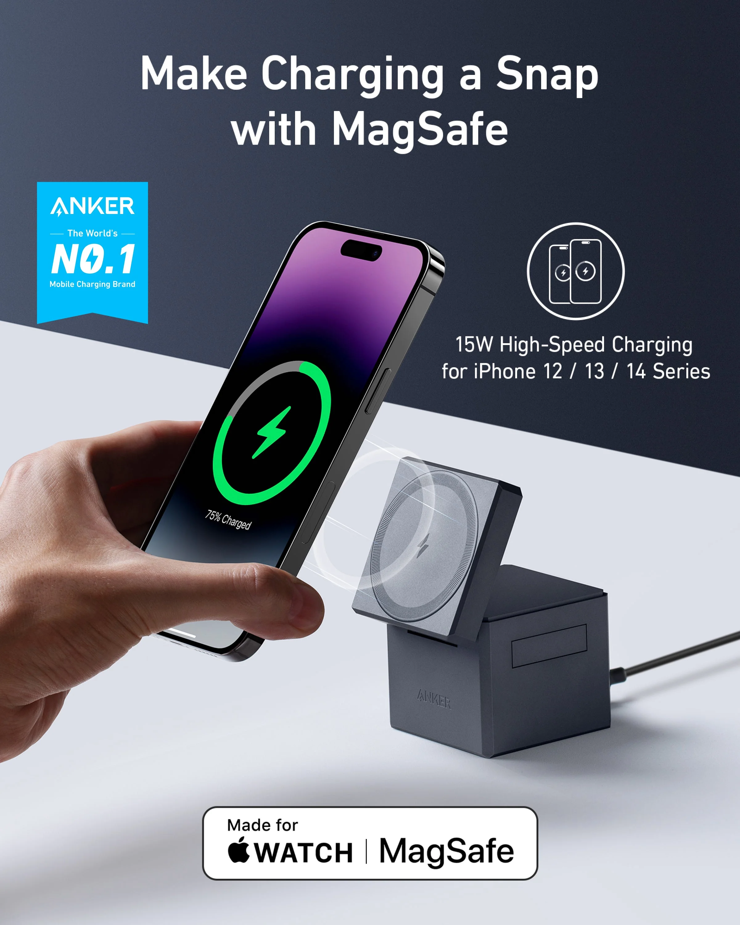 Anker 3-in-1 Cube with MagSafe - Image 2