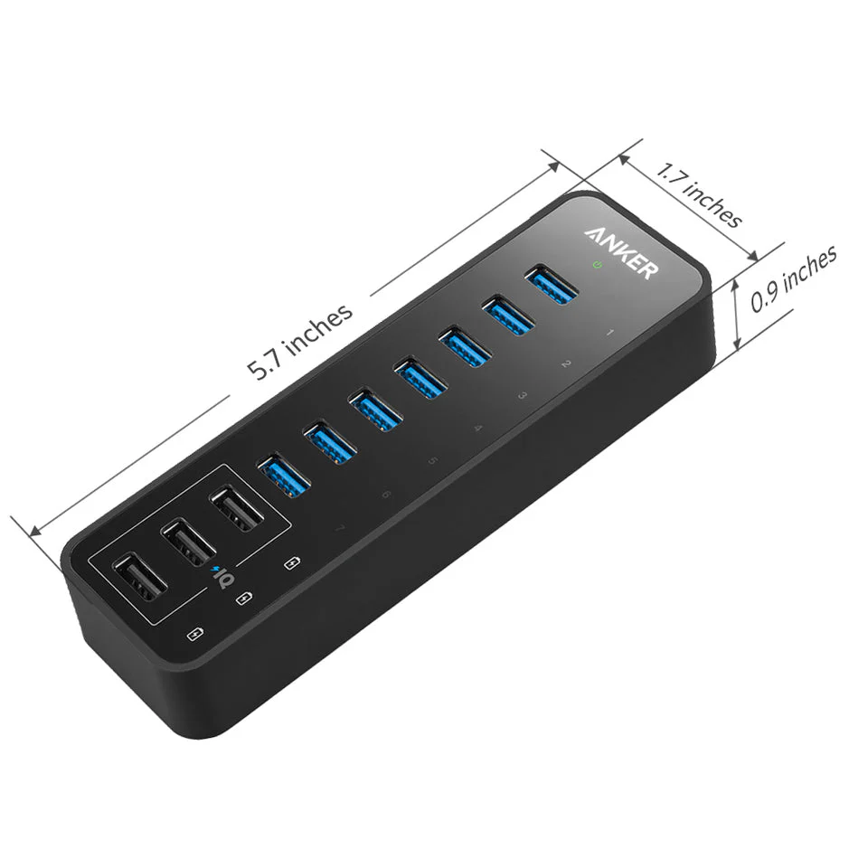 Anker 60W 10-Port USB 3.0 Data Hub - Image 3