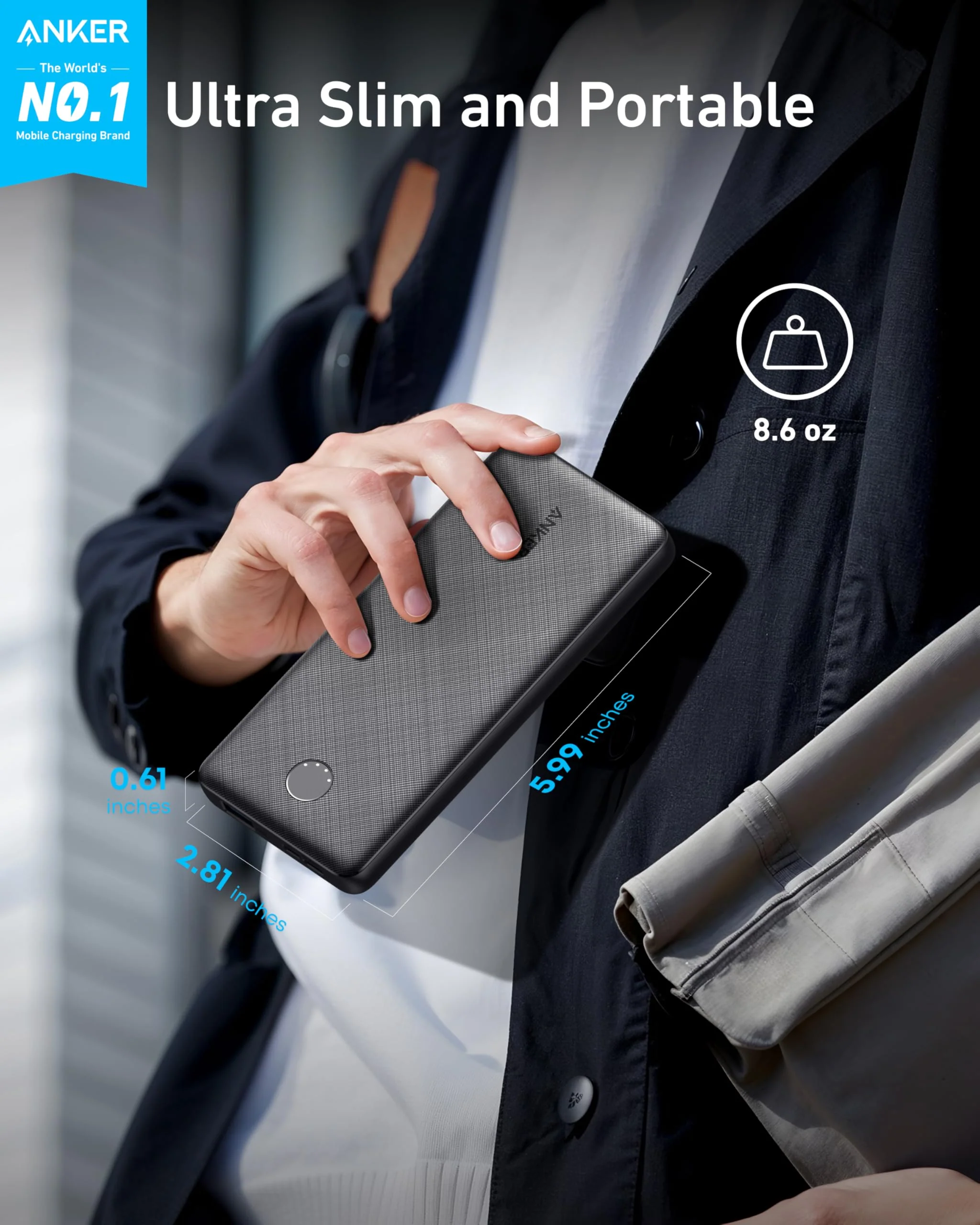 Anker <b>313</b> Power Bank (PowerCore 10K) - Image 3