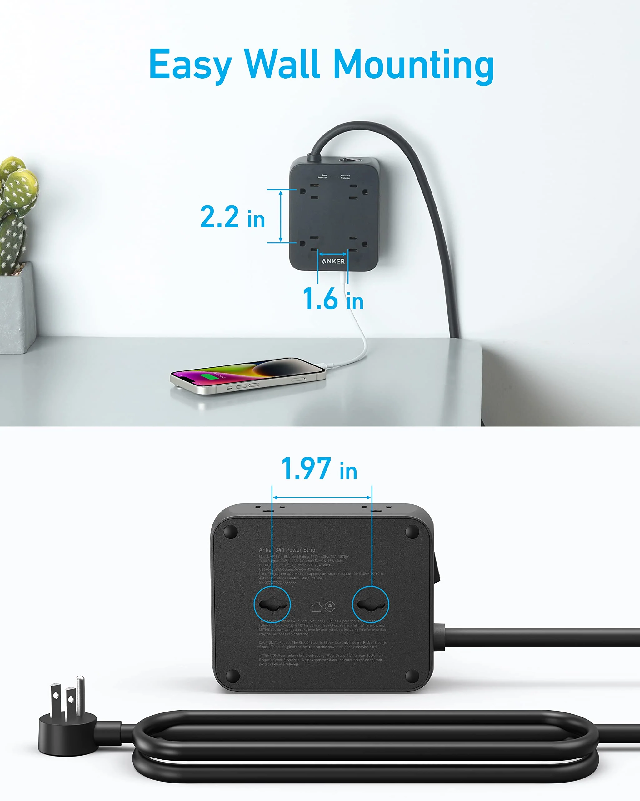 Anker <b>341</b> USB Power Strip - Image 13
