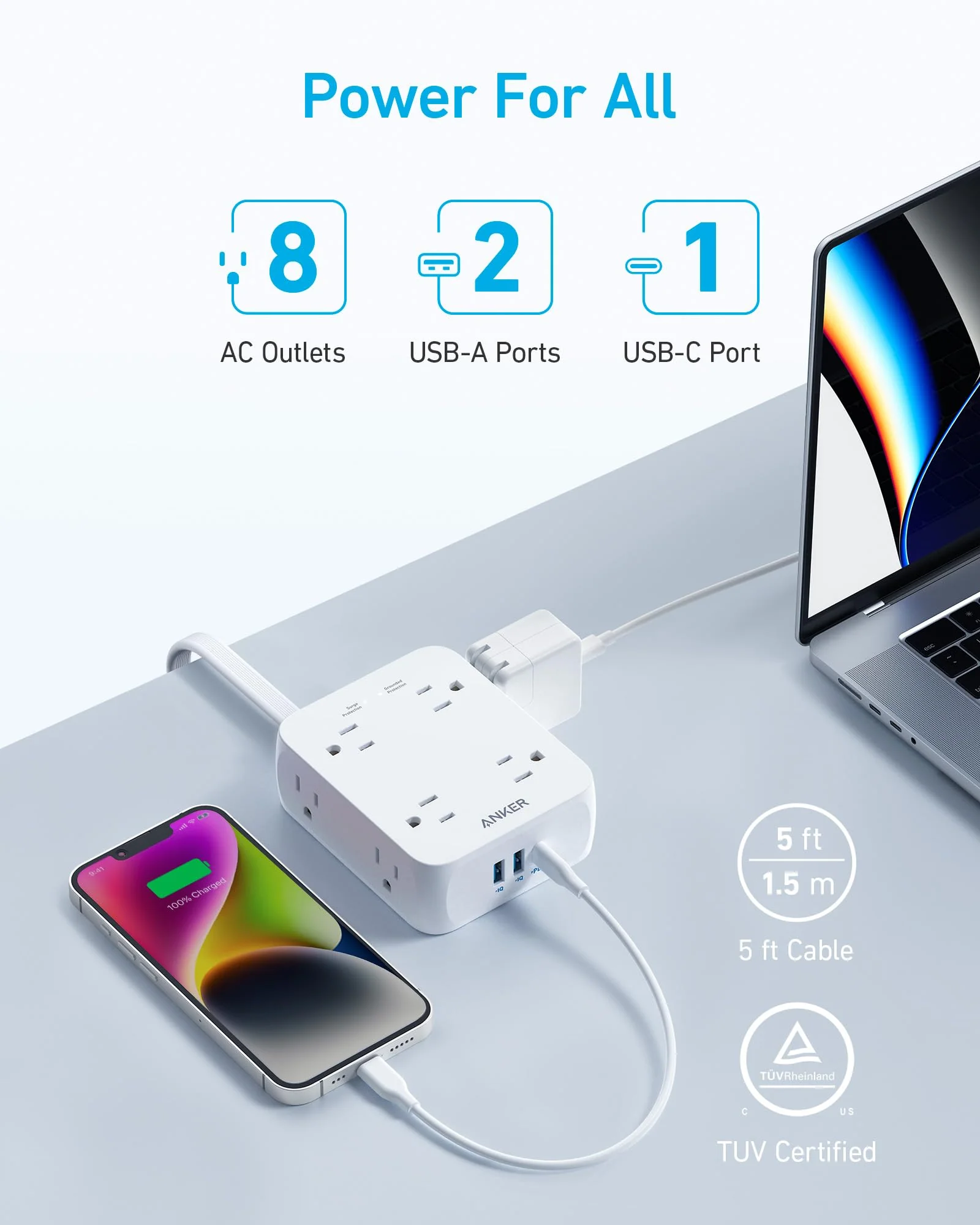 Anker <b>341</b> USB Power Strip - Image 2
