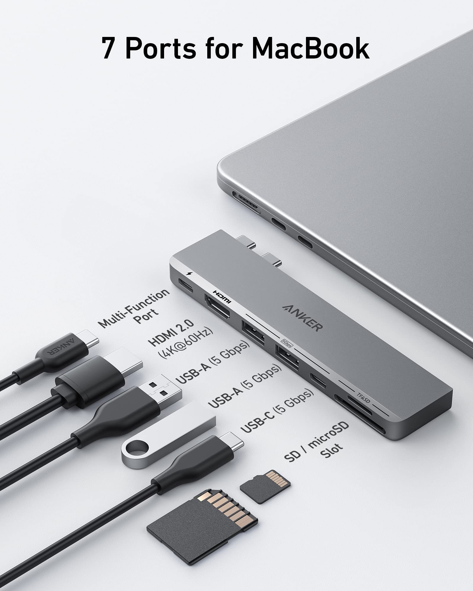 Anker <b>547</b> USB-C Hub (7-in-2, for MacBook) - Image 2