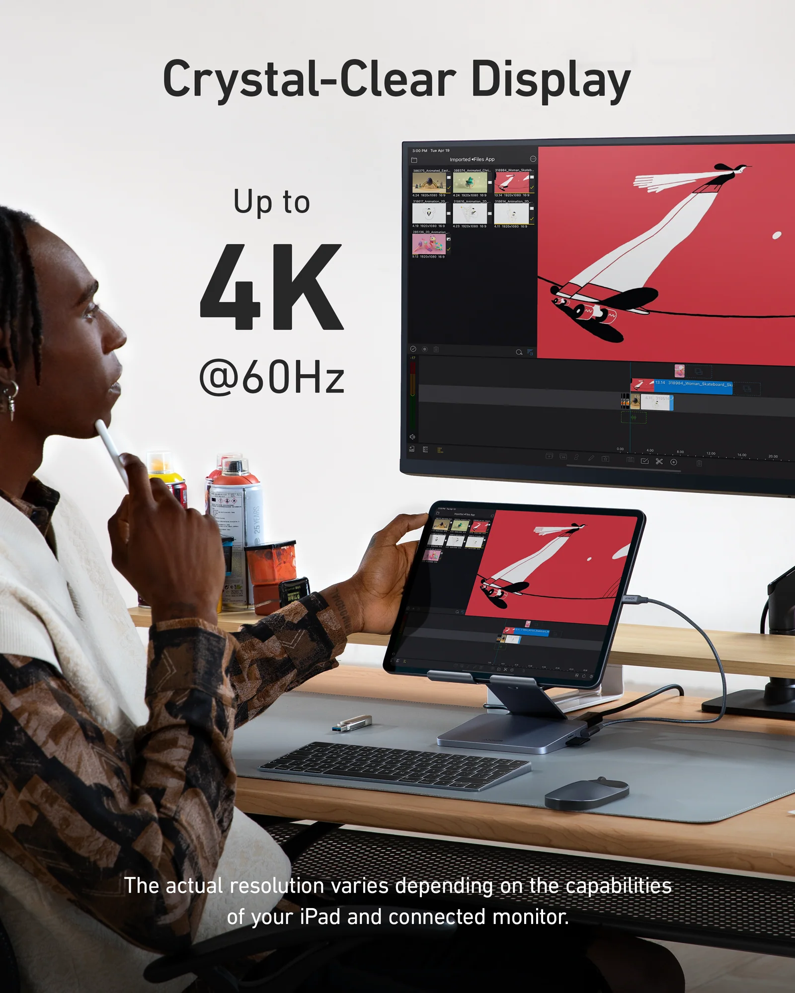 Anker <b>551</b> USB-C Hub (8-in-1, Tablet Stand) - Image 5