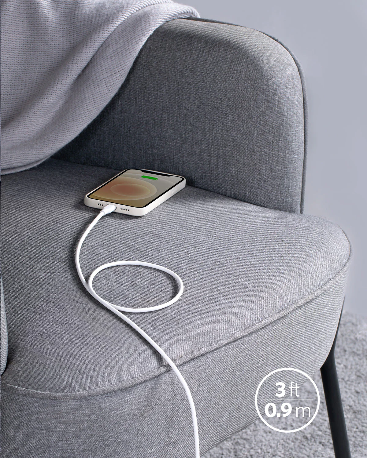 Anker <b>641</b> USB-C to Lightning Cable (Flow, 3 ft Silicone) - Image 11