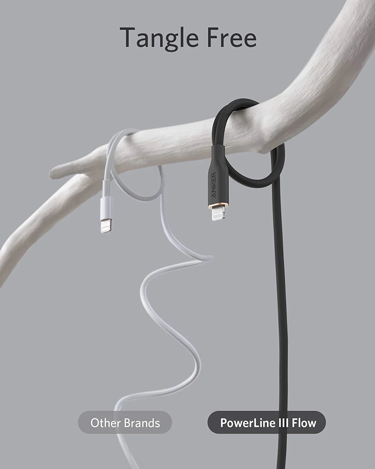 Anker <b>641</b> USB-C to Lightning Cable (Flow, 3 ft Silicone) - Image 3