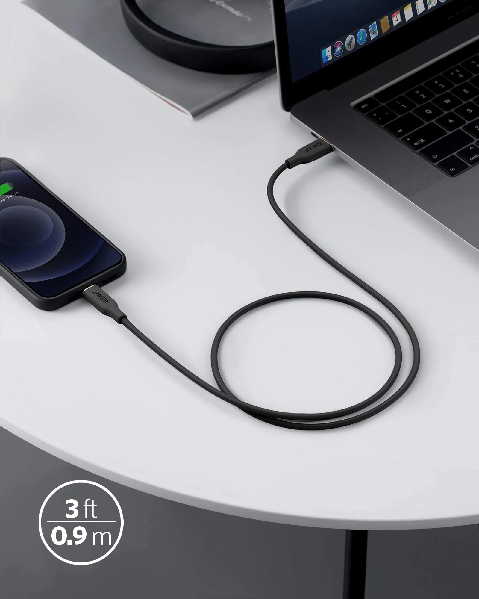 Anker <b>641</b> USB-C to Lightning Cable (Flow, Silicone) - Image 6