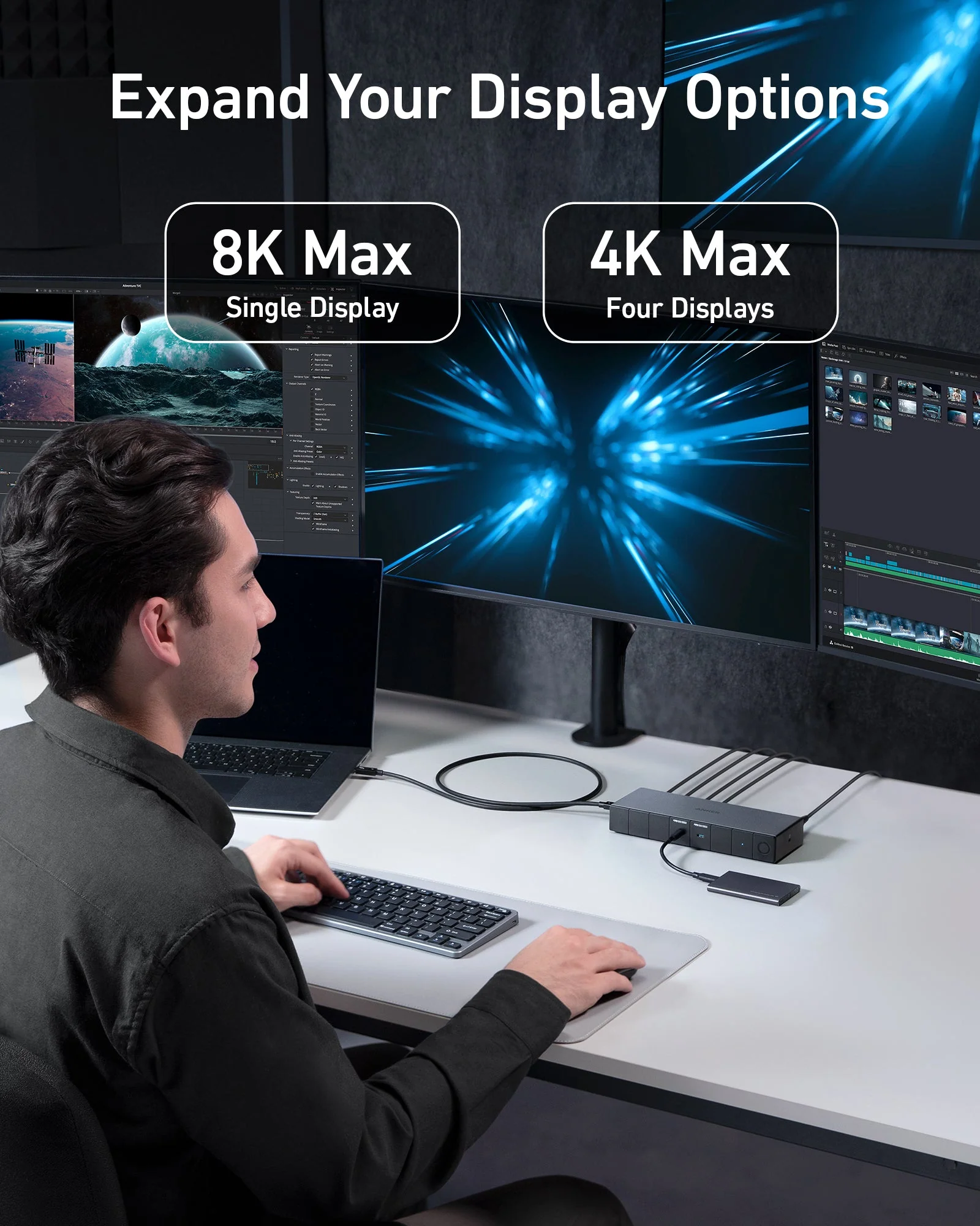 Anker <b>778</b> Thunderbolt Docking Station (12-in-1, Thunderbolt 4) - Image 5