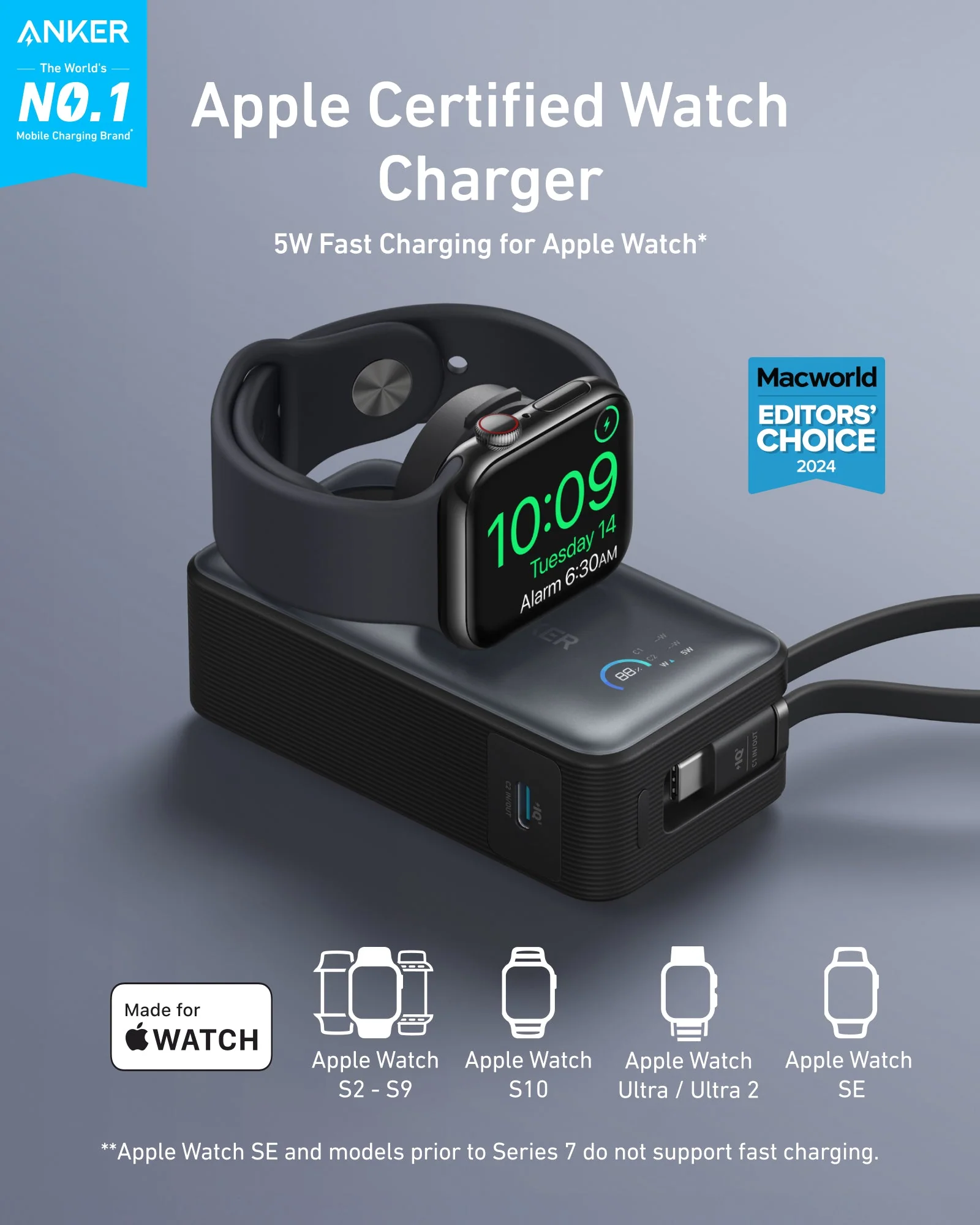 Anker MagGo Power Bank (10K, 35W, For Apple Watch) - Image 2