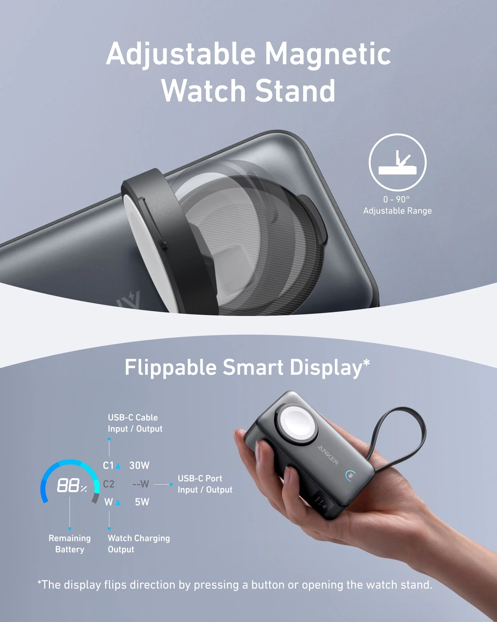 Anker MagGo Power Bank (10K, 35W, For Apple Watch) - Image 5