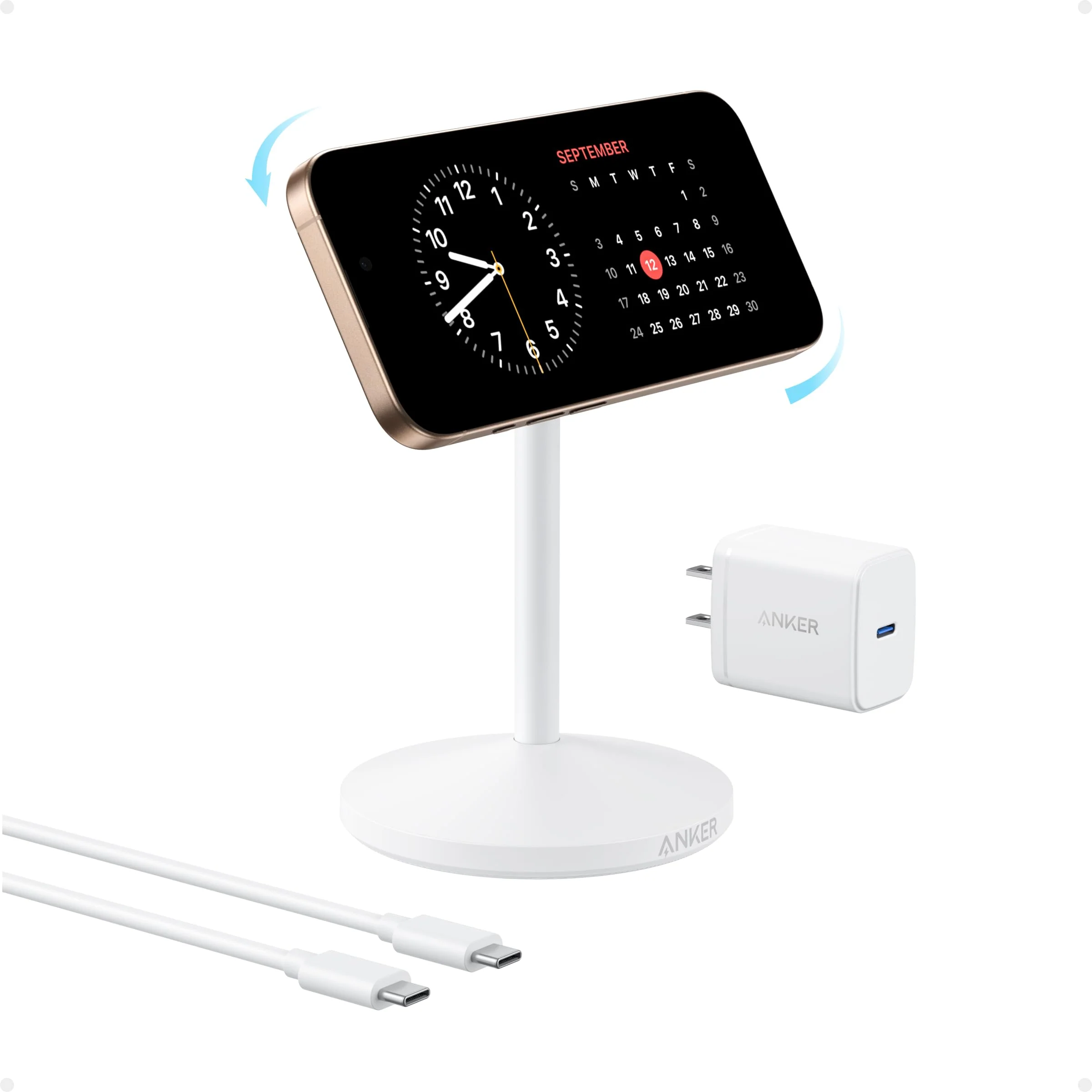 Anker MagGo Wireless Charger (Stand) with Adapter and Cable BOA - Image 7
