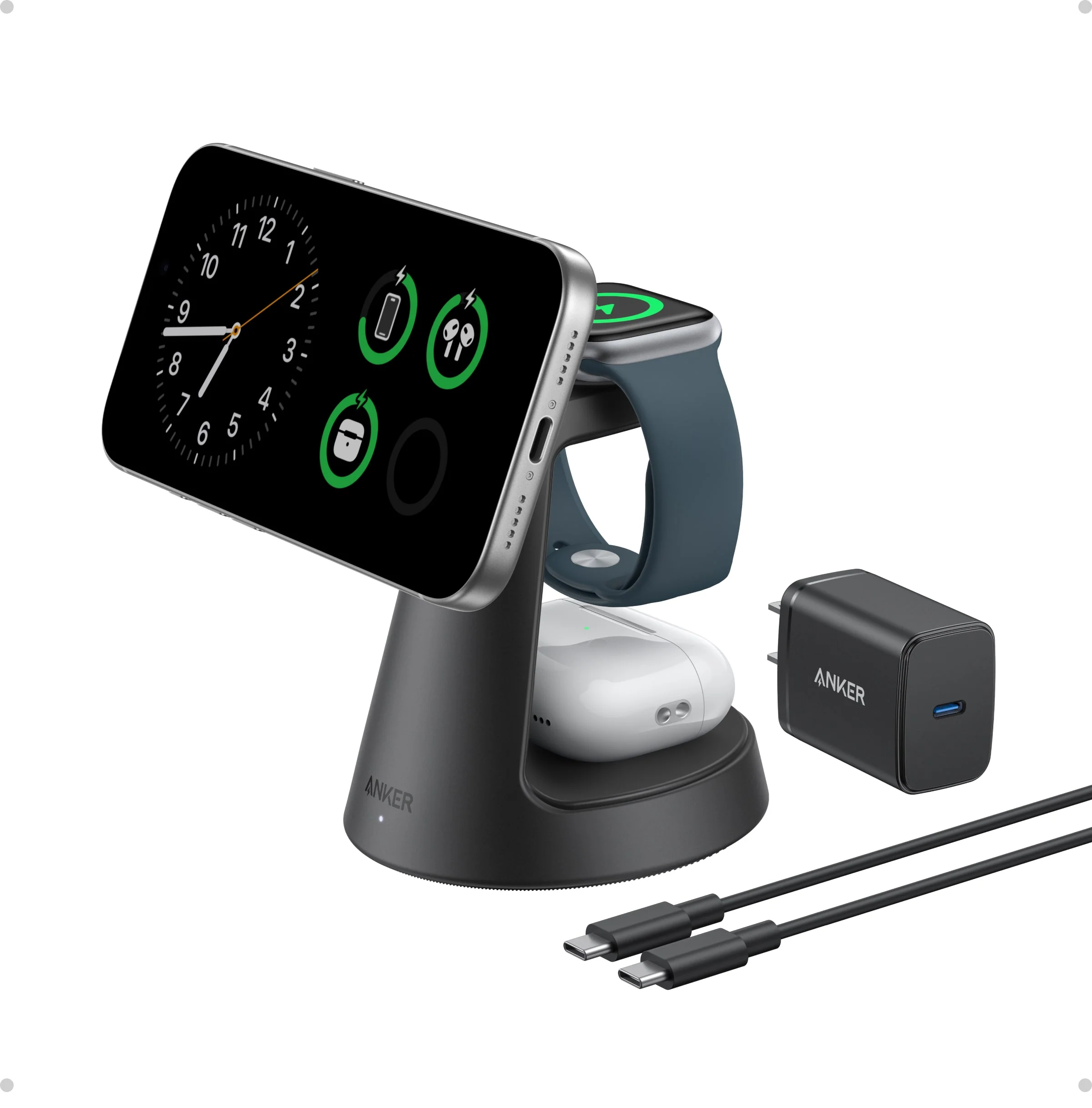 Anker MagGo Wireless Charging Station (3-in-1, Dock Stand) - Image 2