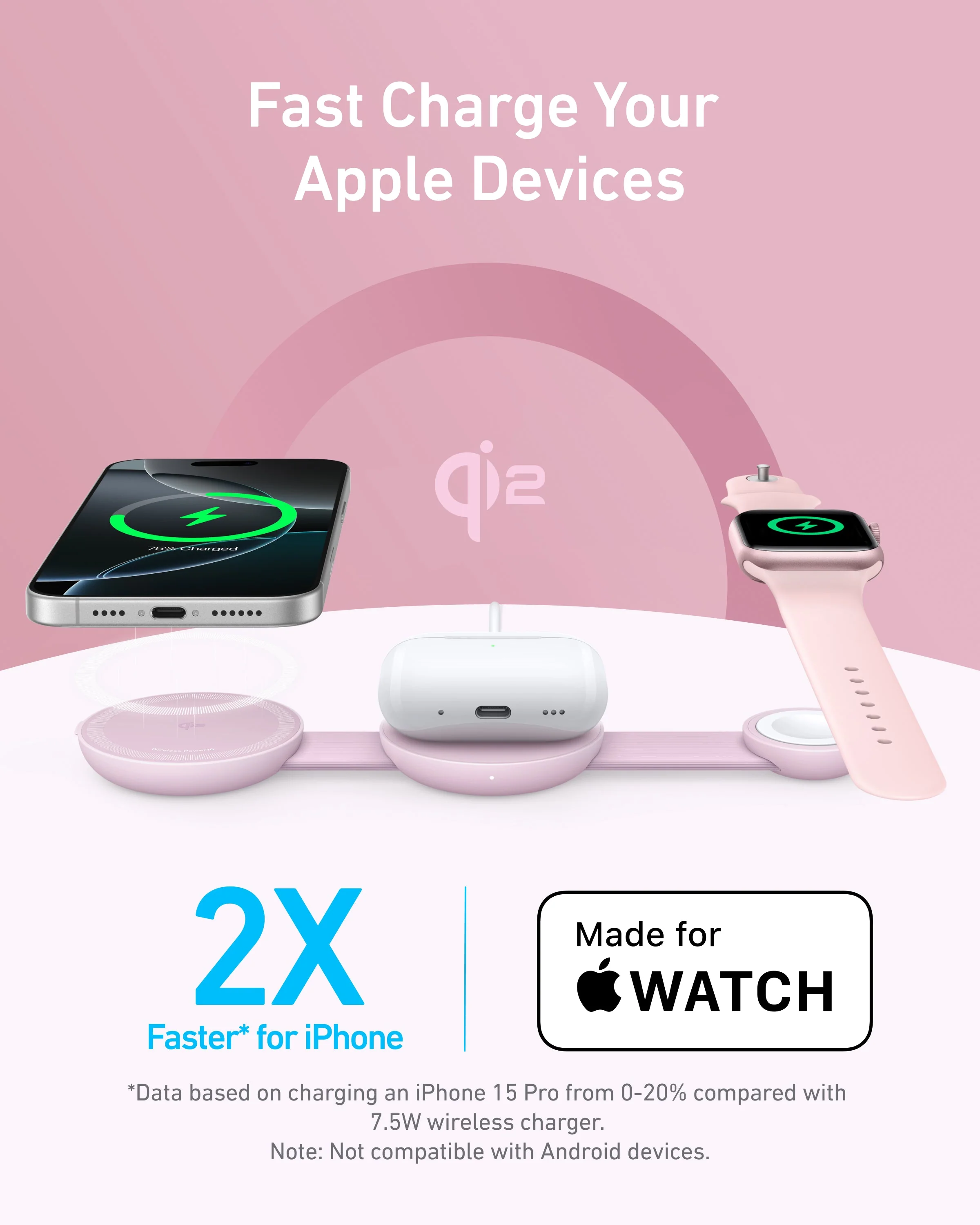 Anker MagGo Wireless Charging Station (3-in-1, Foldable Pad) - Image 20