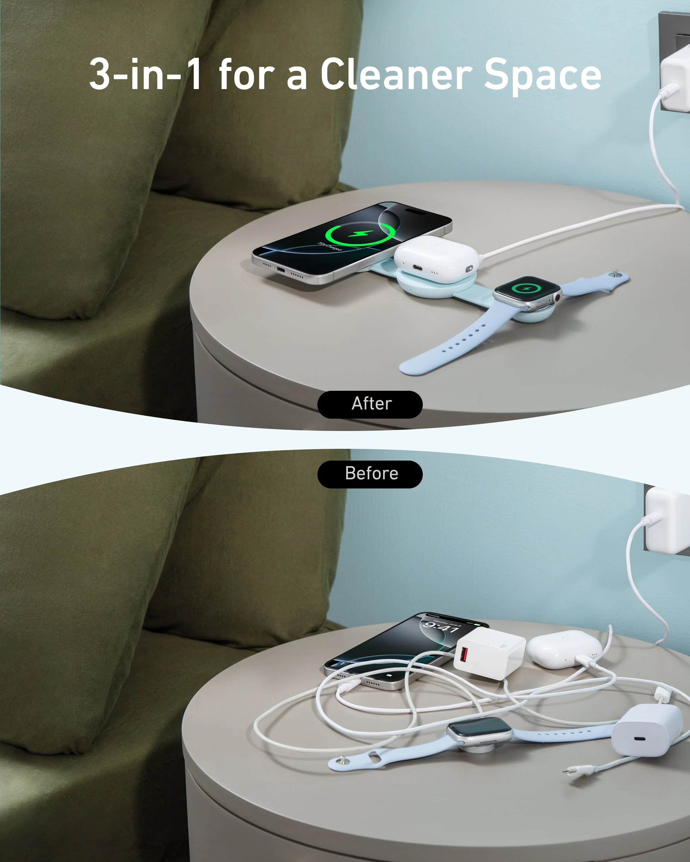 Anker MagGo Wireless Charging Station (3-in-1, Foldable Pad) - Image 30