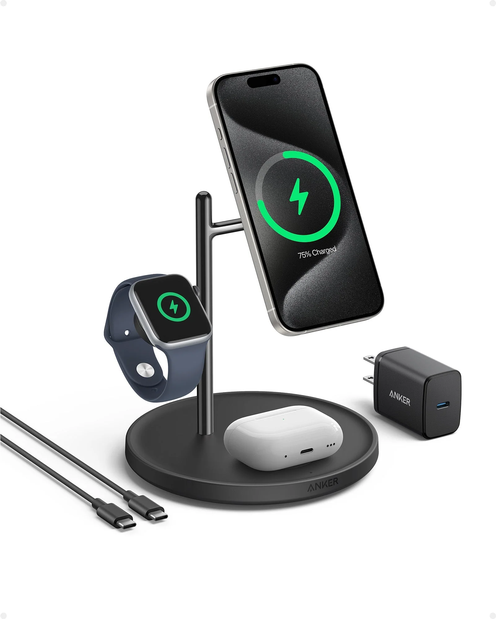 Anker MagGo Wireless Charging Station (3-in-1 Stand) - Image 2