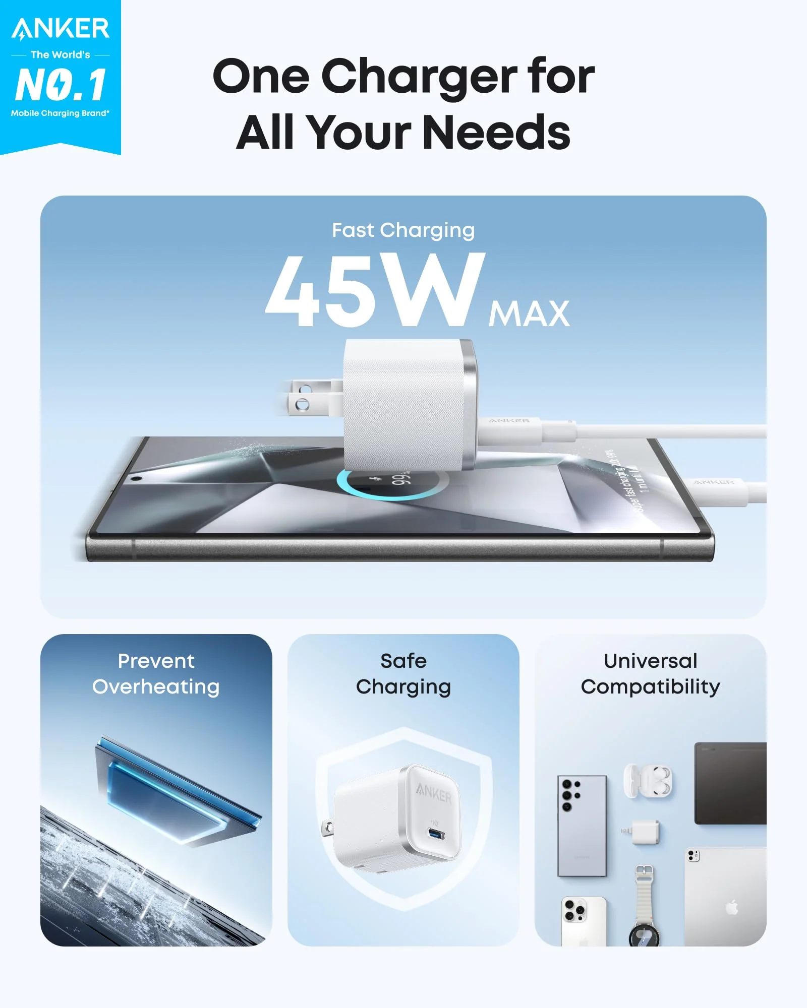 Anker Nano Charger (45W) with USB-C to USB-C Cable - Image 8