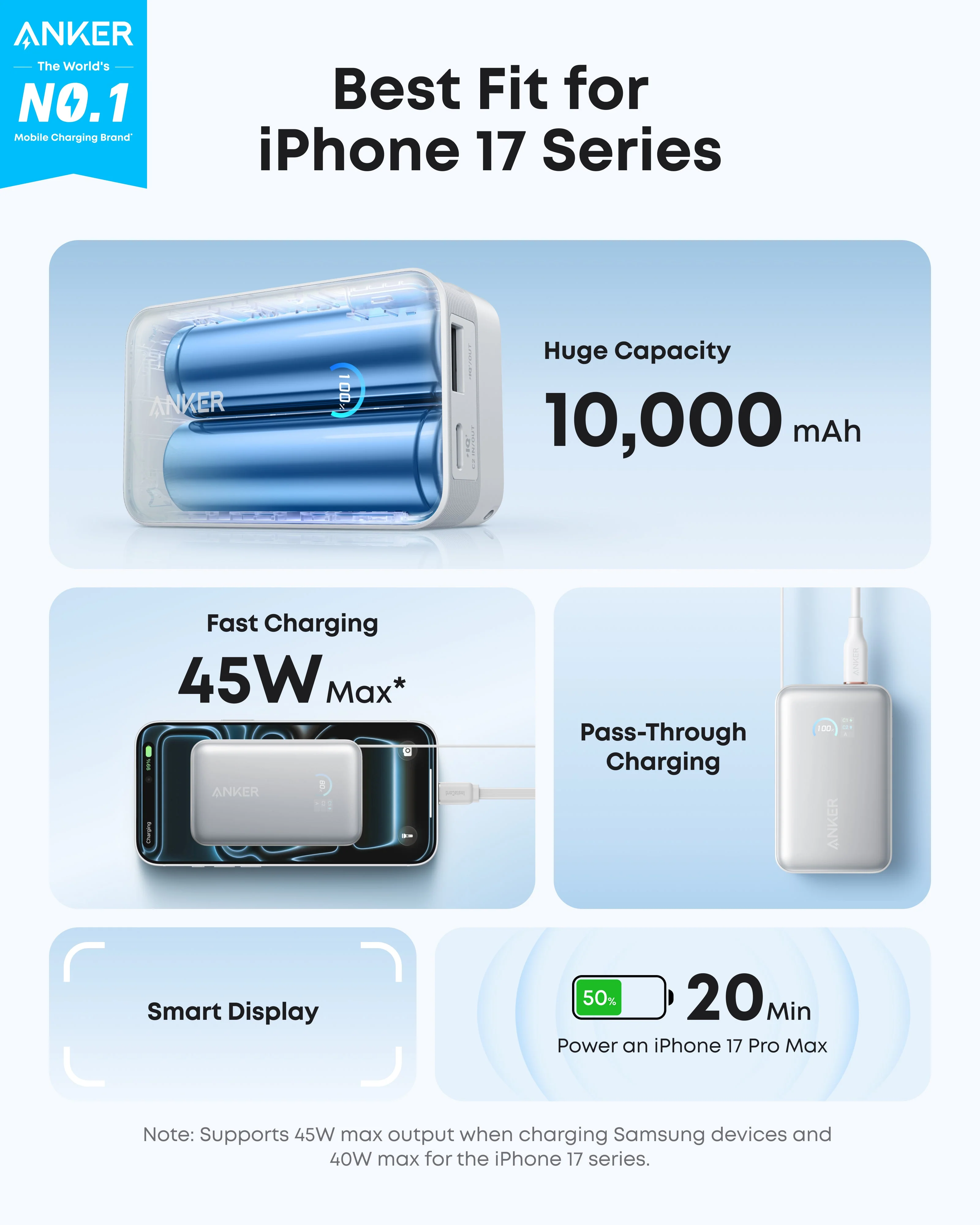 Anker Nano Power Bank (10K, 45W, Built-In Retractable USB-C Cable) - Image 2
