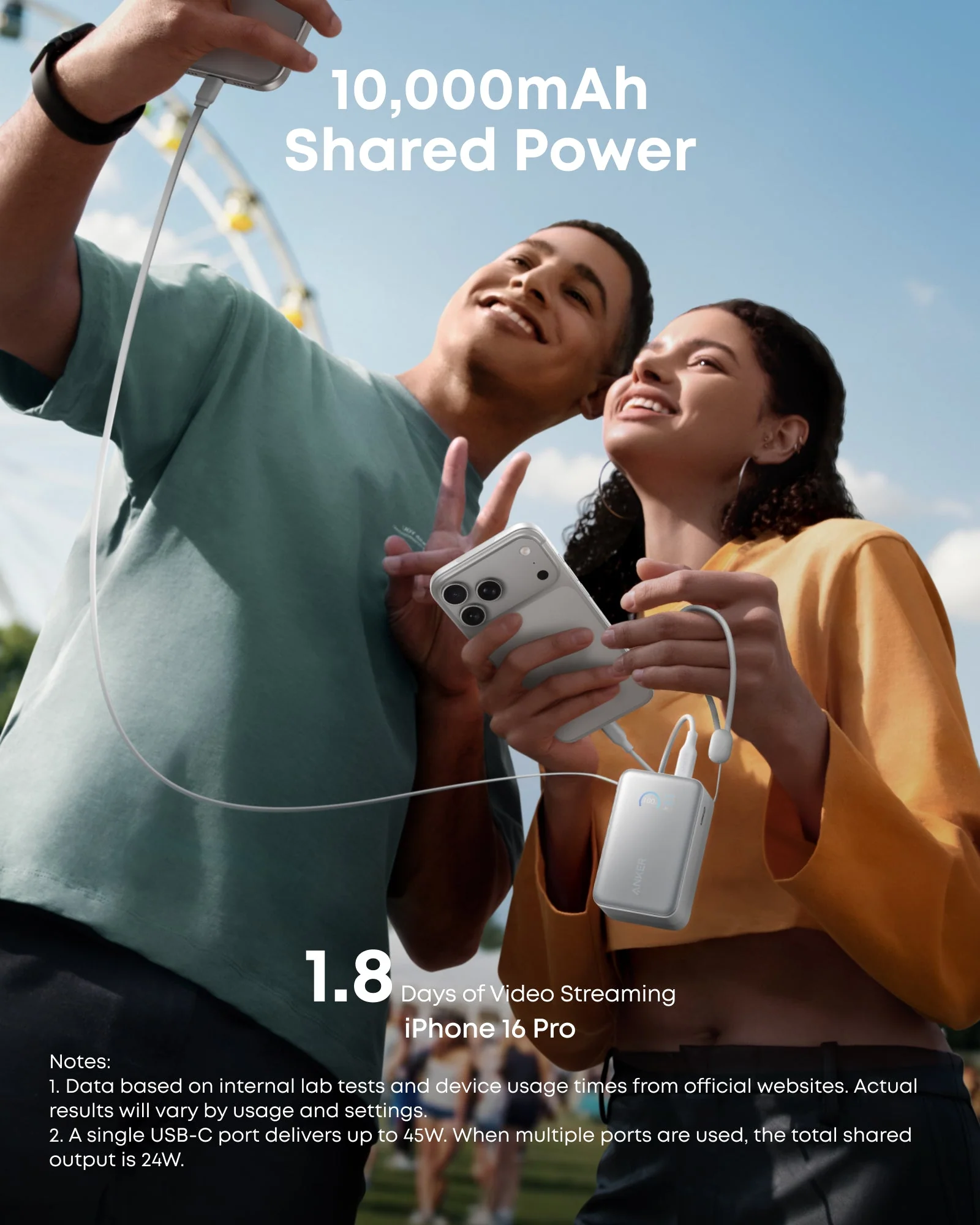 Anker Nano Power Bank (10K, 45W, Built-In Retractable USB-C Cable) - Image 5