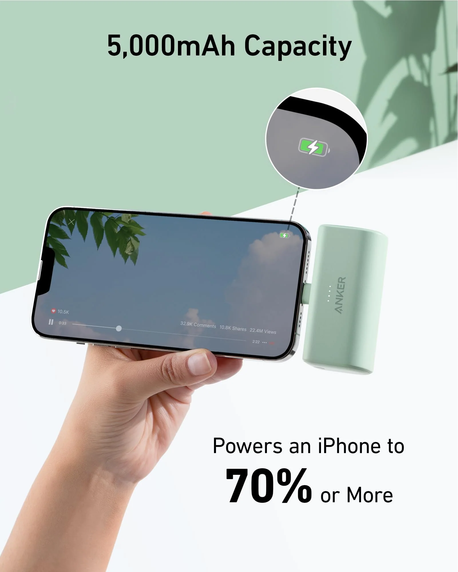Anker Nano Power Bank (12W, Built-In Lightning Connector) - Image 18