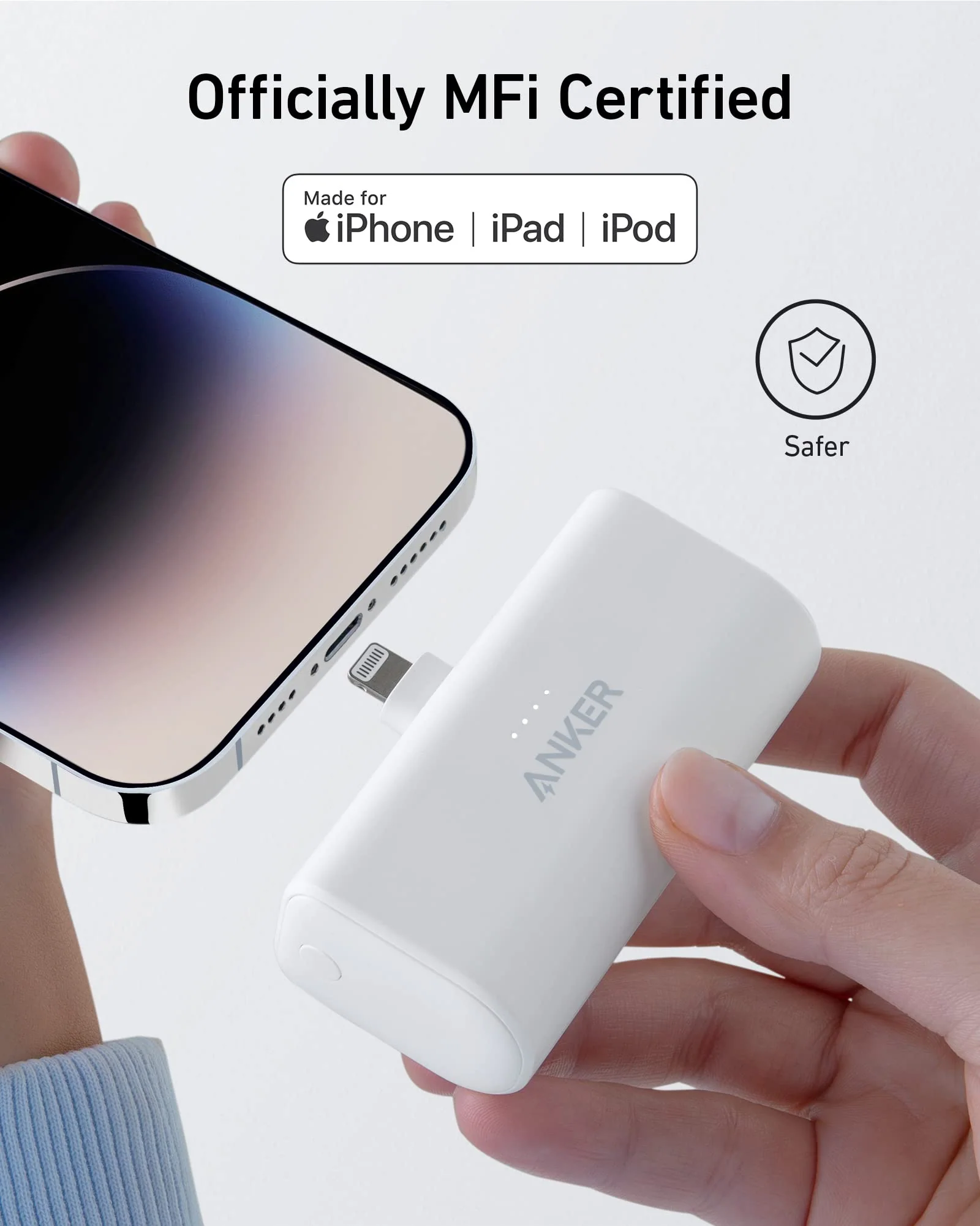 Anker Nano Power Bank (12W, Built-In Lightning Connector) - Image 2