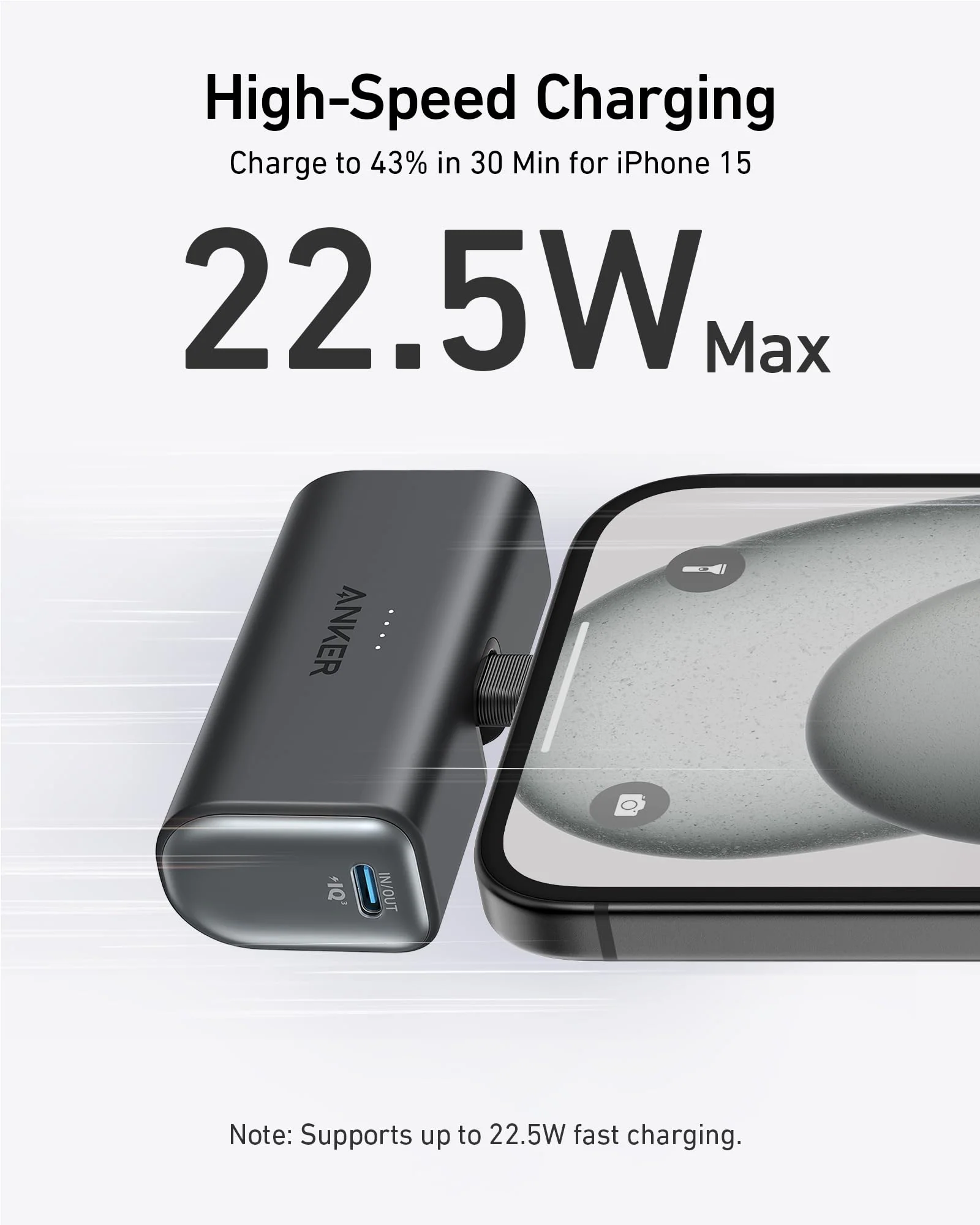 Anker Nano Power Bank (22.5W, Built-In USB-C Connector) - Image 2